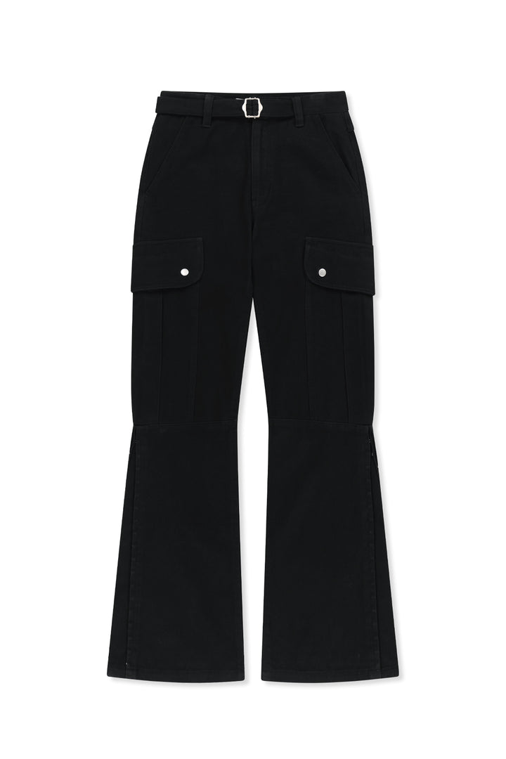 Matinkim Multi Hook Bootcut Cargo Pants IN Black