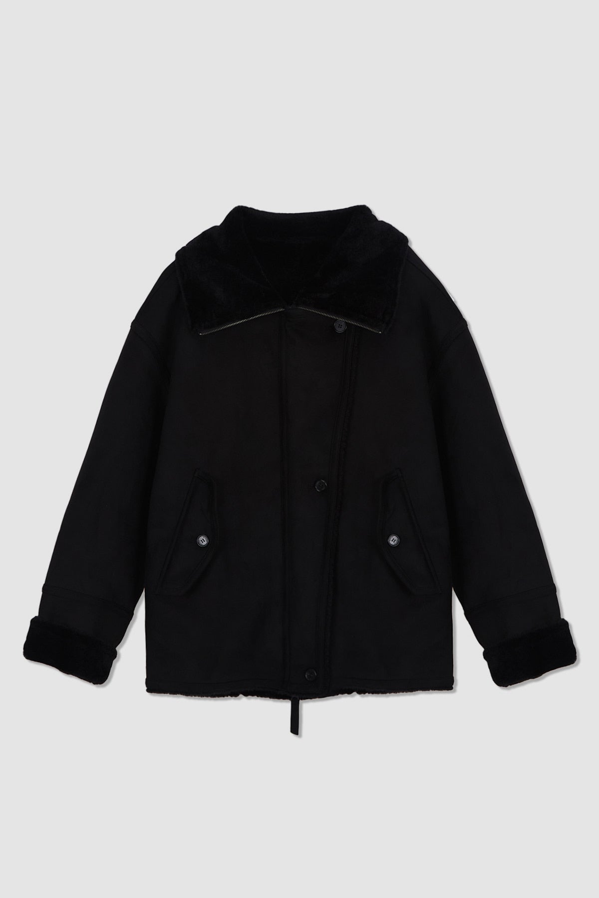 Matinkim Oversize Reversible Mustang Jumper IN Black