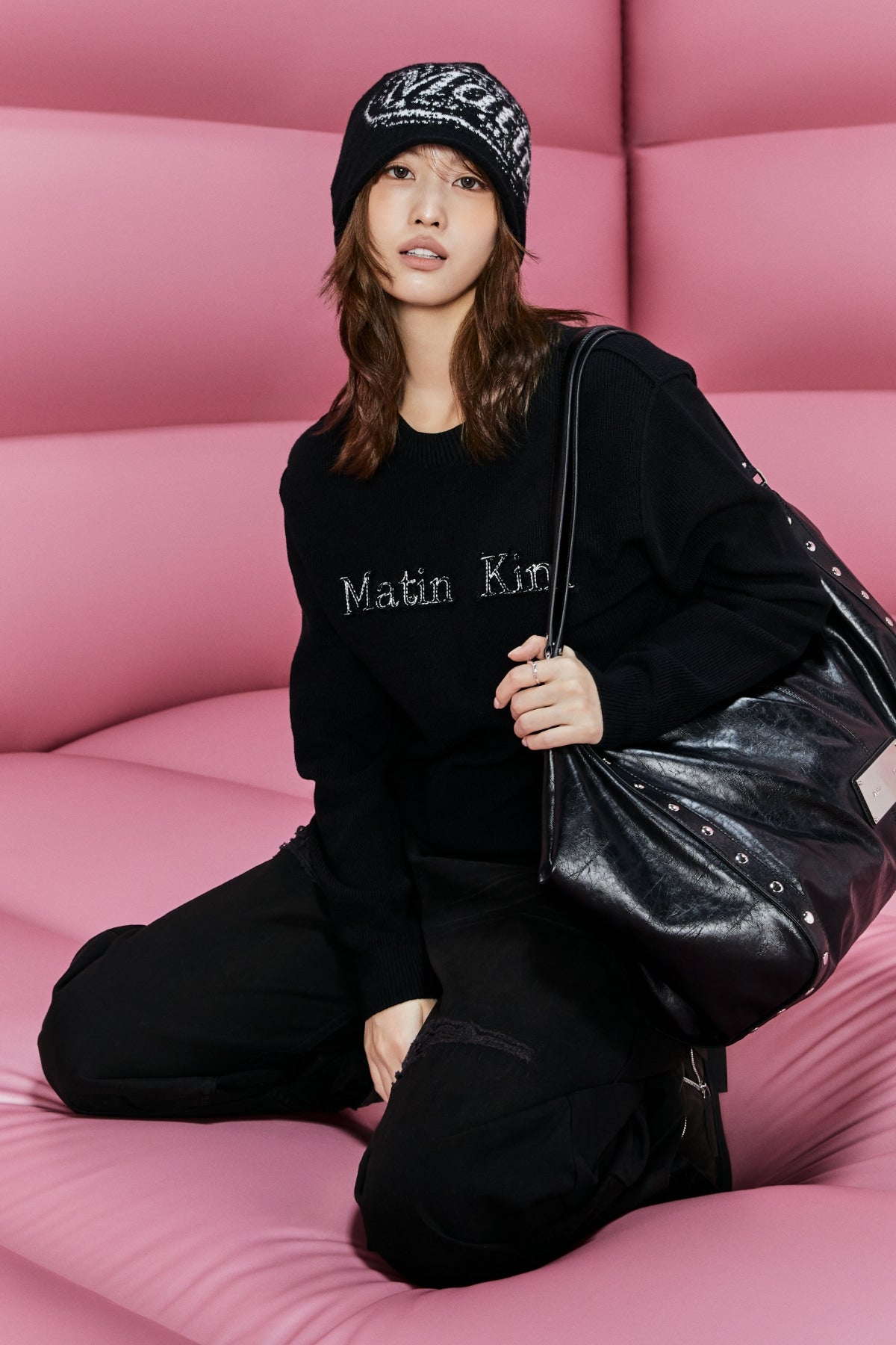 Matinkim Matin Edge Stud Big Bag IN Black