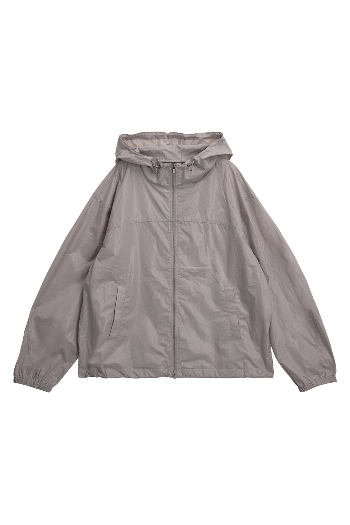 [matinkim] MATIN HIGH NECK HOODY COATING JUMPER FOR MEN IN LIGHT GREY