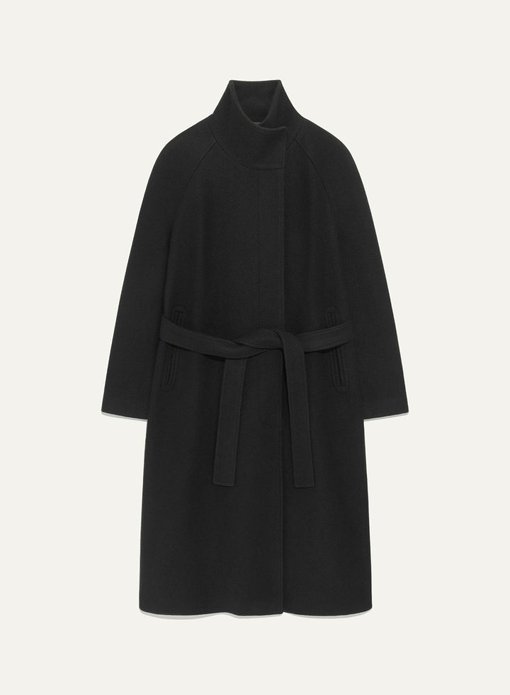 Kindersalmon James Felt Coat Black