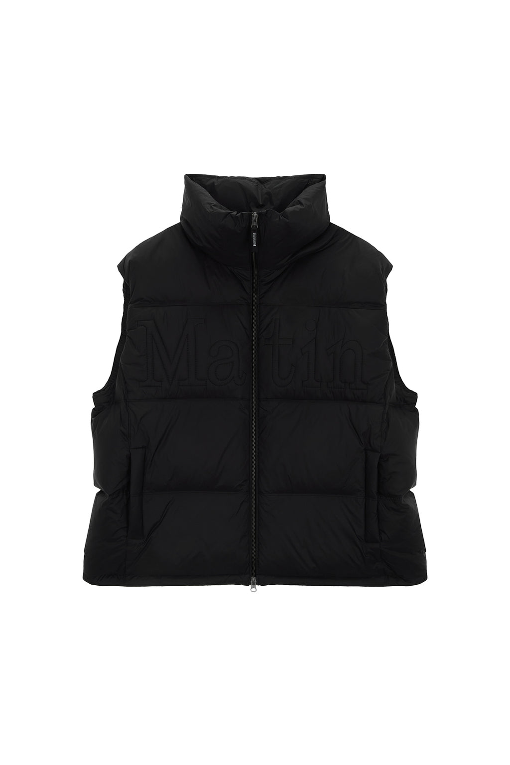 Matinkim Big Logo Point Down Vest For Men IN Black