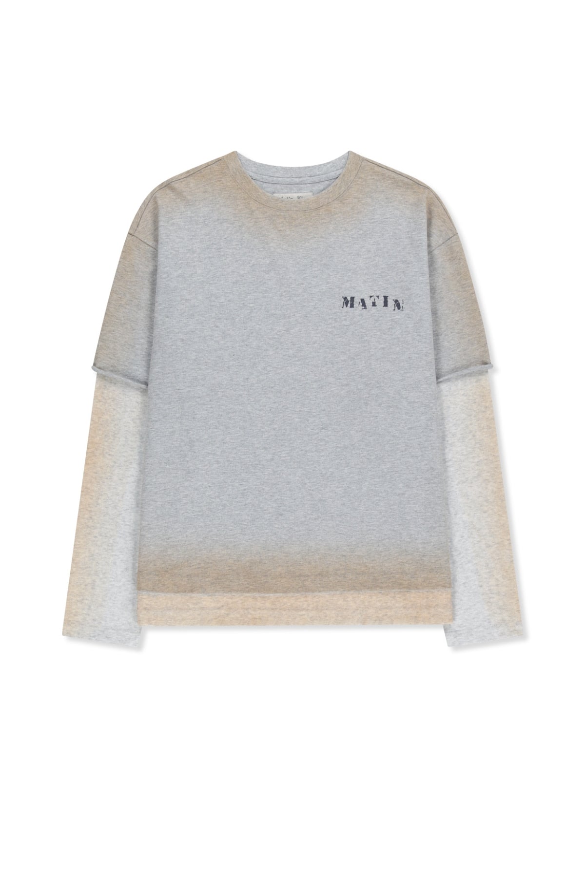Matinkim Dust Washed Logo Layered Top IN Grey
