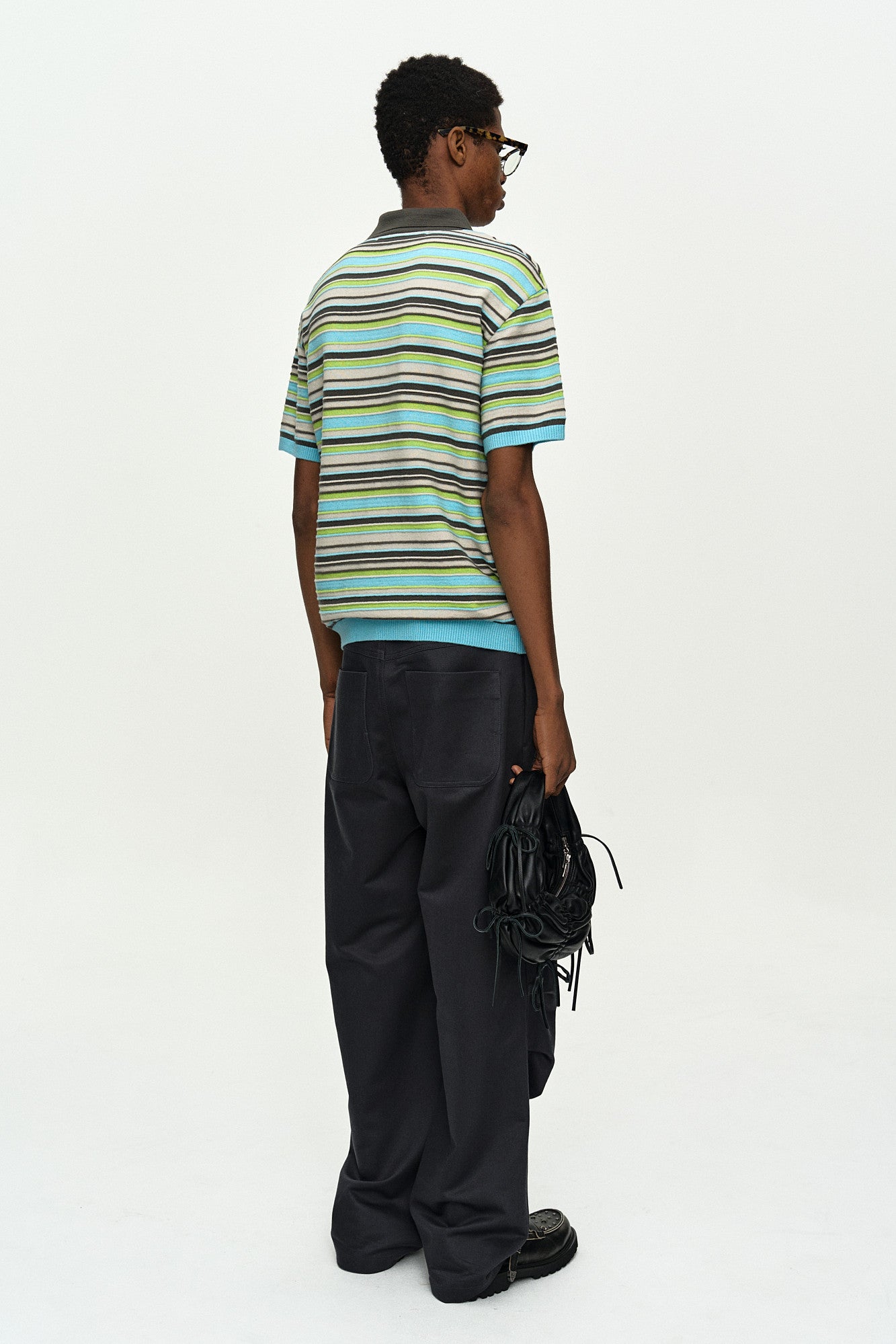 Andersson Bell Stripe Wool Polo Sweater