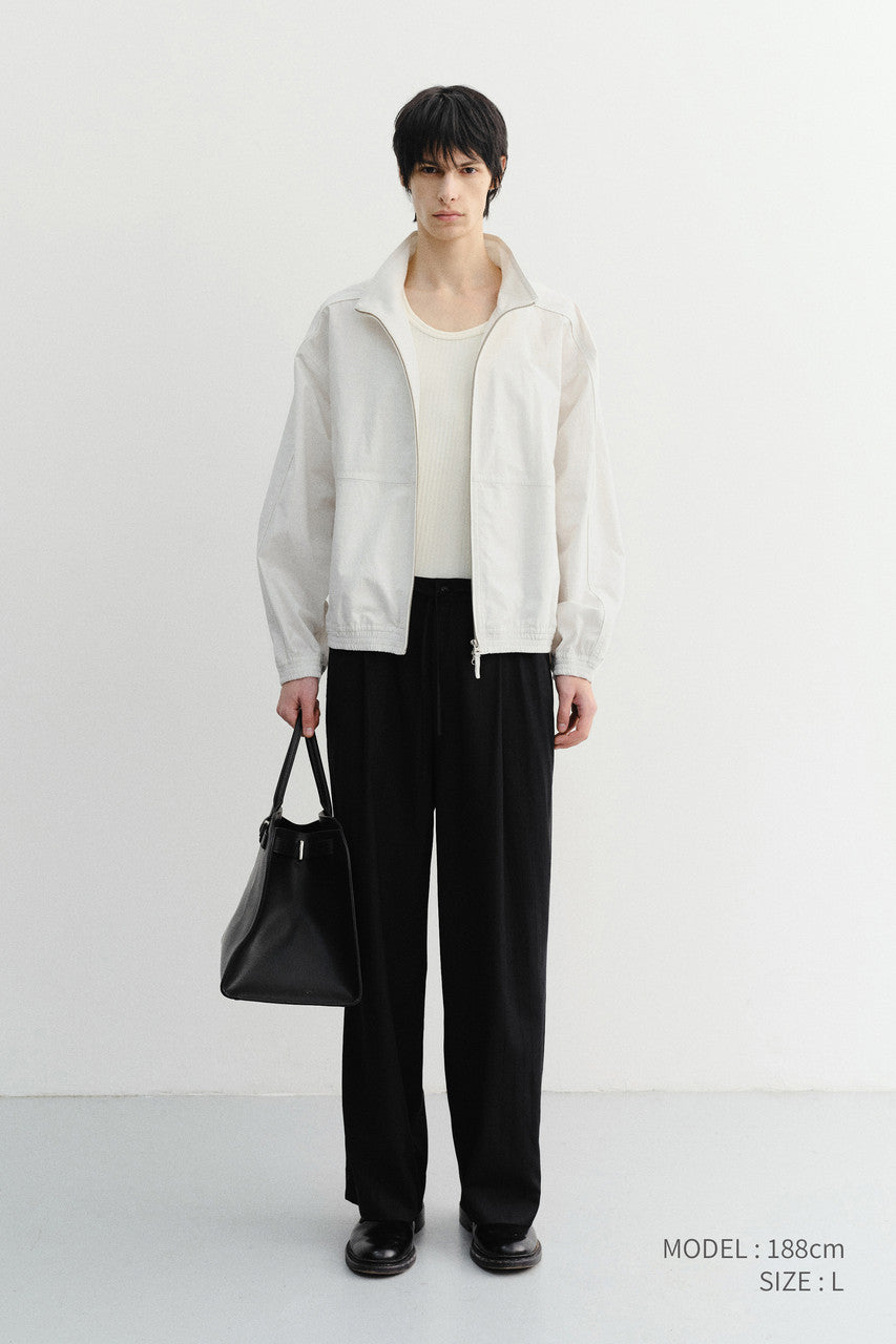 Dunst Lounge Wool Slacks Black Stripe