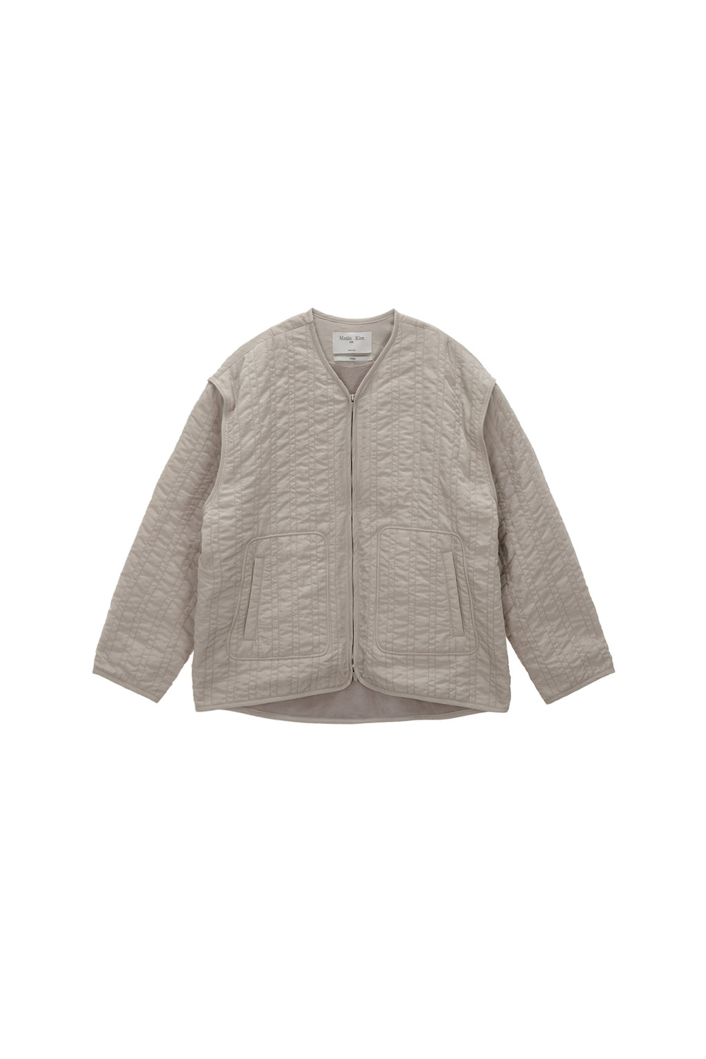 Matinkim Warm UP Quilting Jumper For Women IN Light Beige