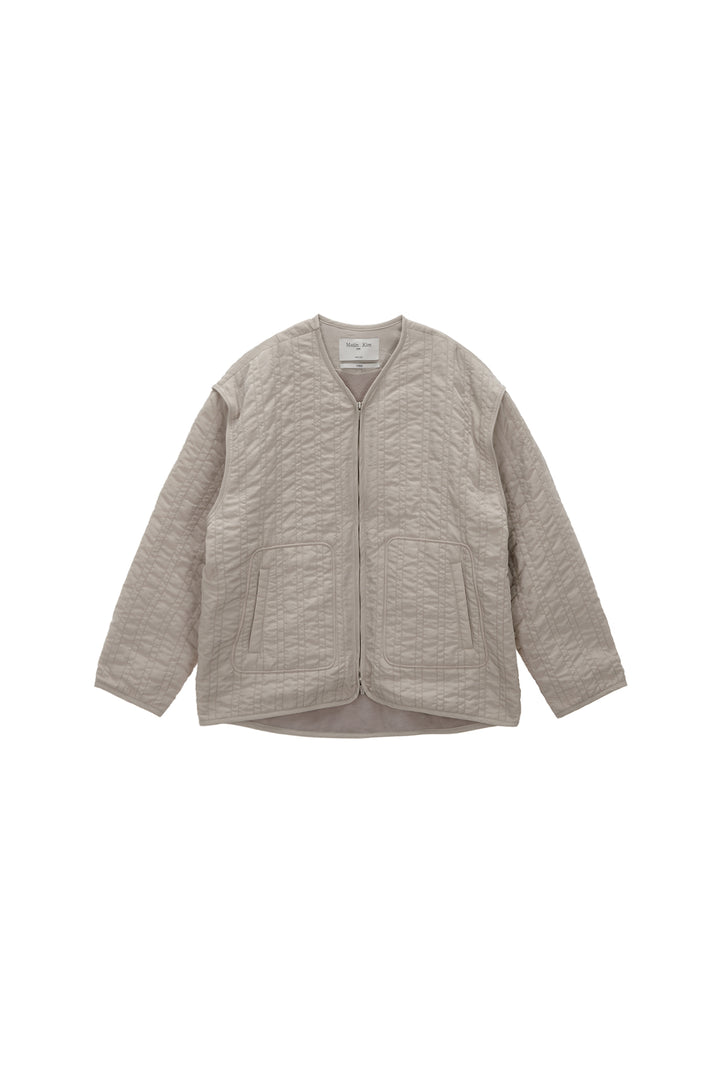 Matinkim Warm UP Quilting Jumper For Women IN Light Beige
