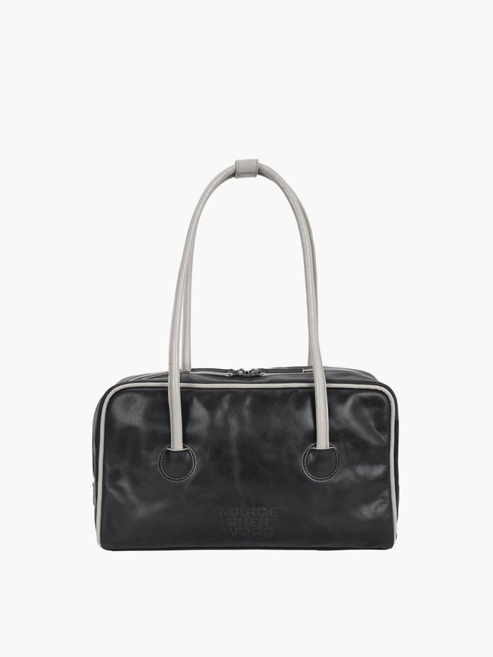 Margesherwood Soft Boston Piping black pull-up+light grey crinkle