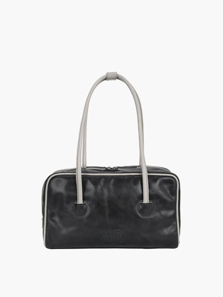 Margesherwood Soft Boston Piping black pull-up+light grey crinkle