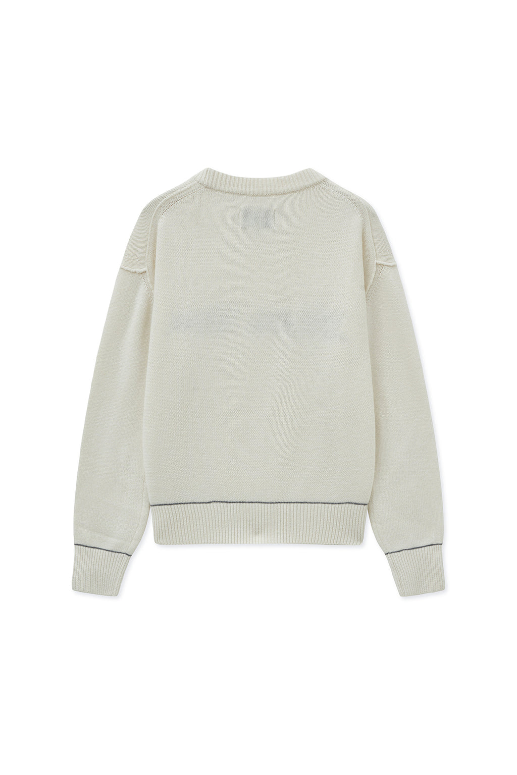 [matinkim] COLOR TRIM LINE LOGO PULLOVER IN IVORY