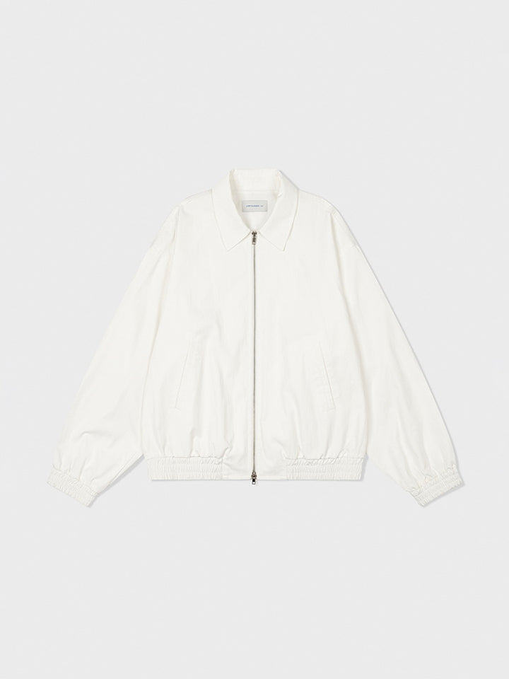 Low Classic Washed Cotton Blouson Jacket White