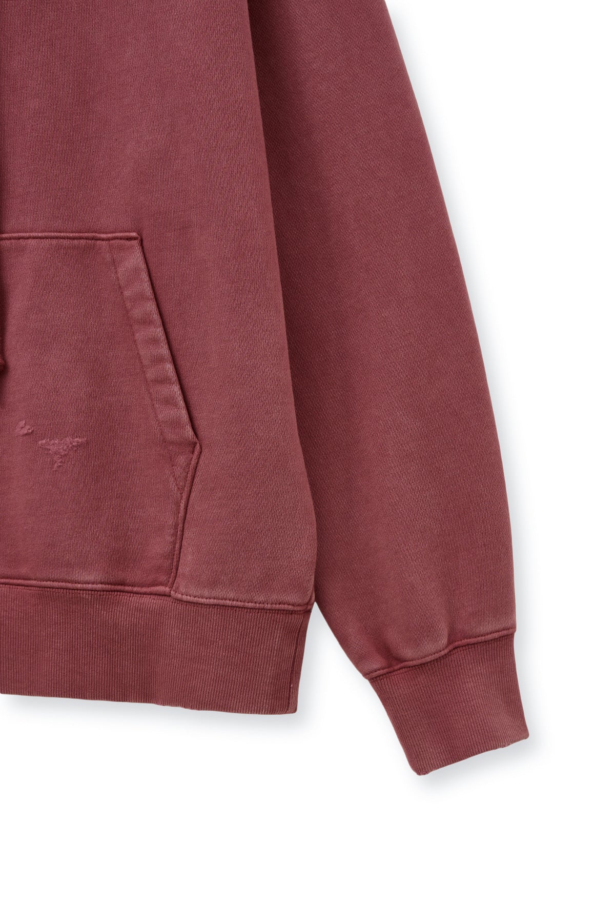 [matinkim] VINTAGE COLOR DYING LOGO HOODY IN RED