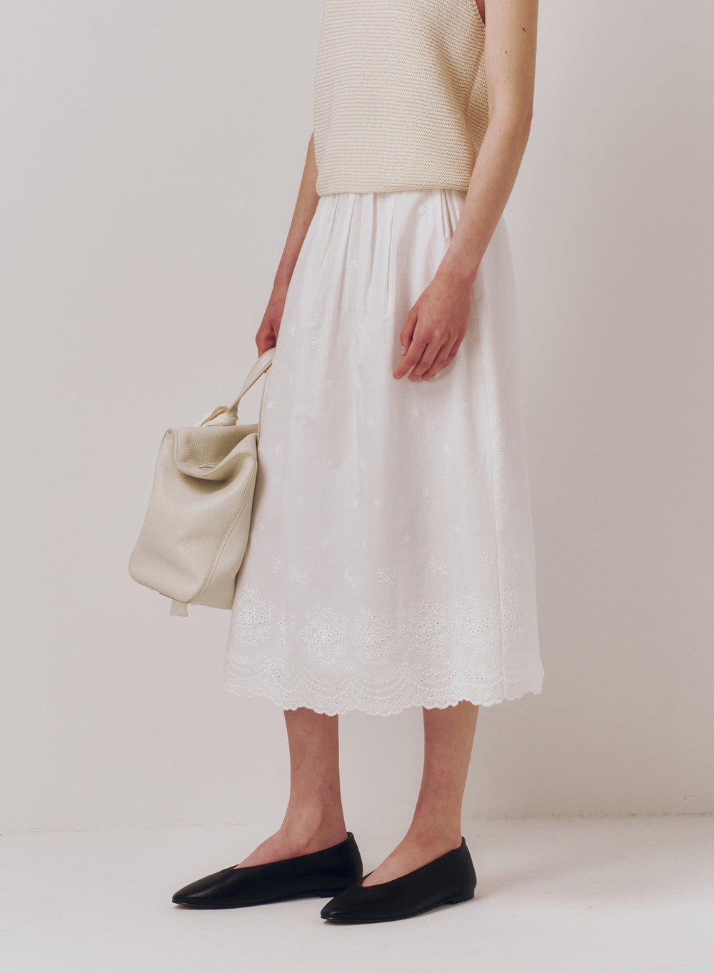 Kindersalmon Coppélia Lace Skirt White