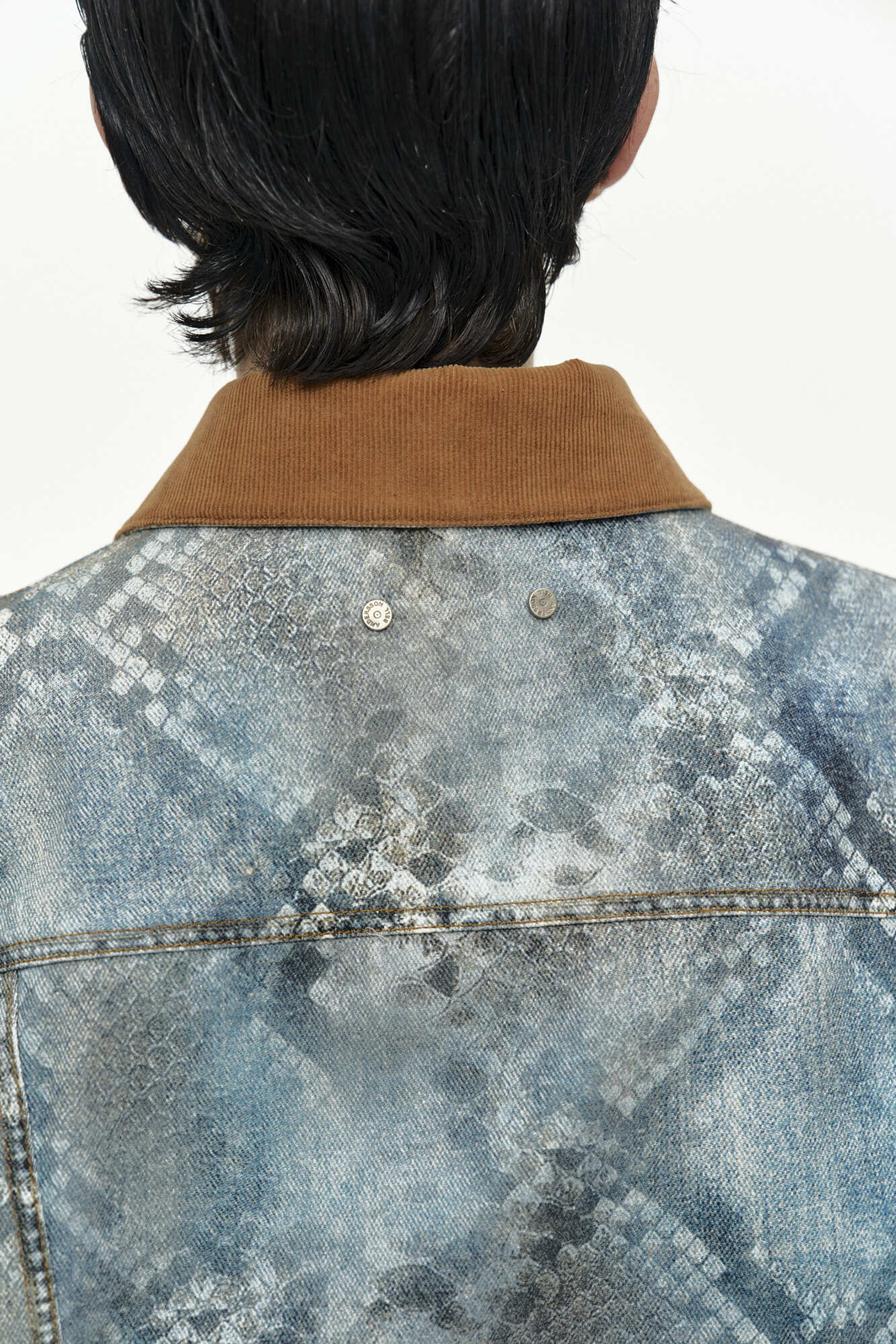 Andersson Bell Python Fade Denim Printed Jacket
