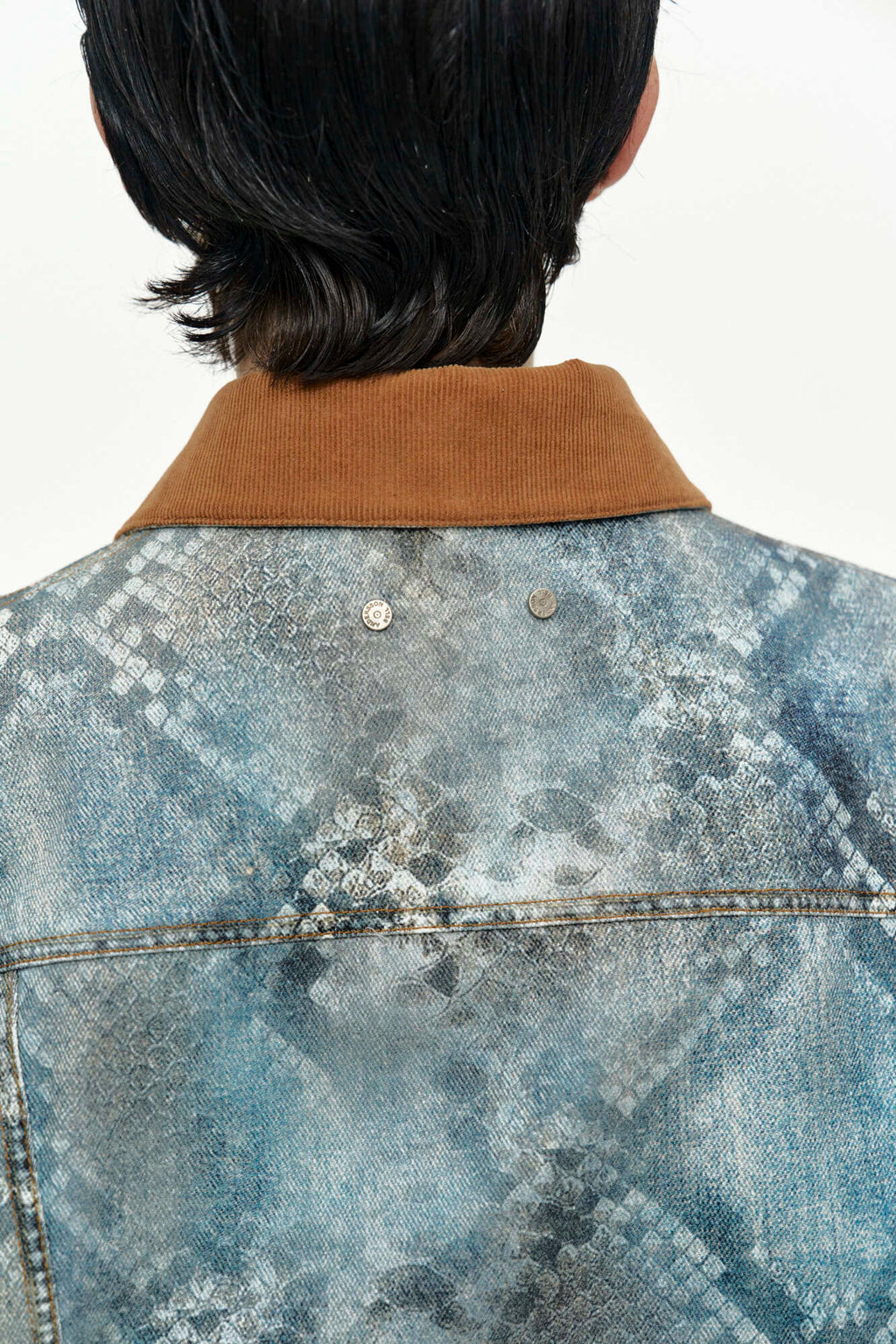 Andersson Bell Python Fade Denim Printed Jacket
