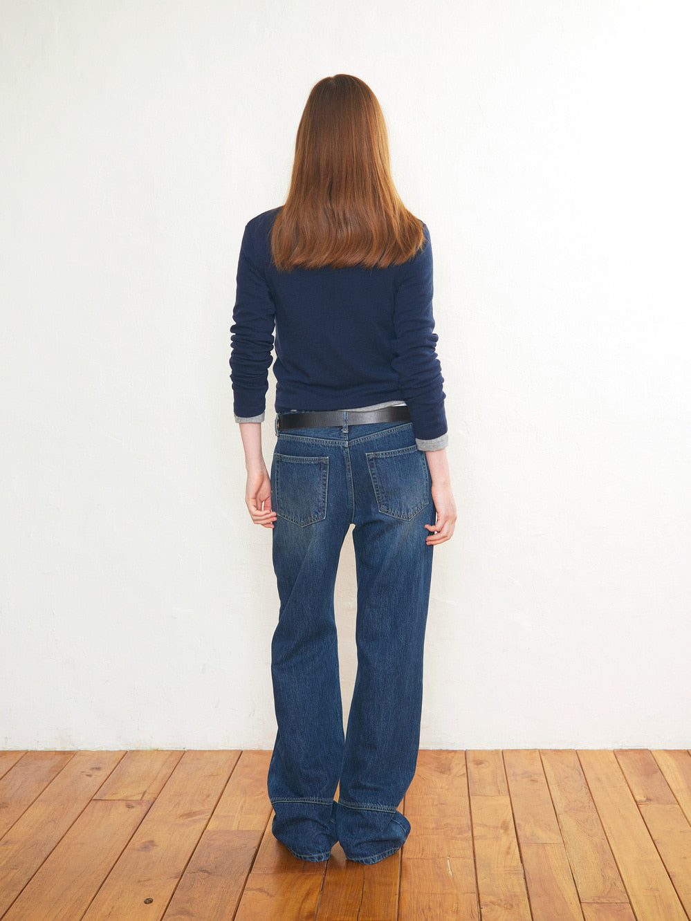 Low Classic Low-Rise Straight Jeans Navy Blue