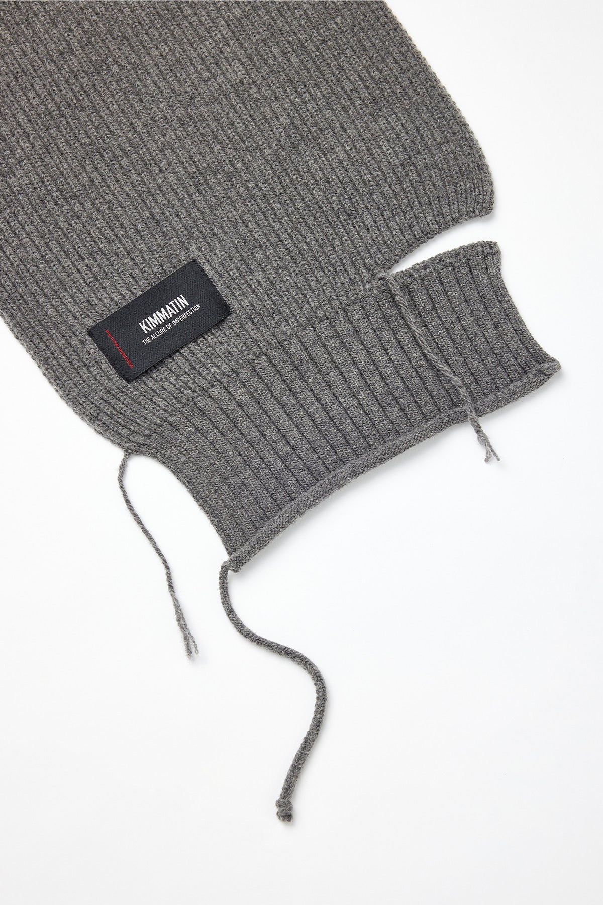 Matinkim Cut Out Wool Knit Muffler IN Grey