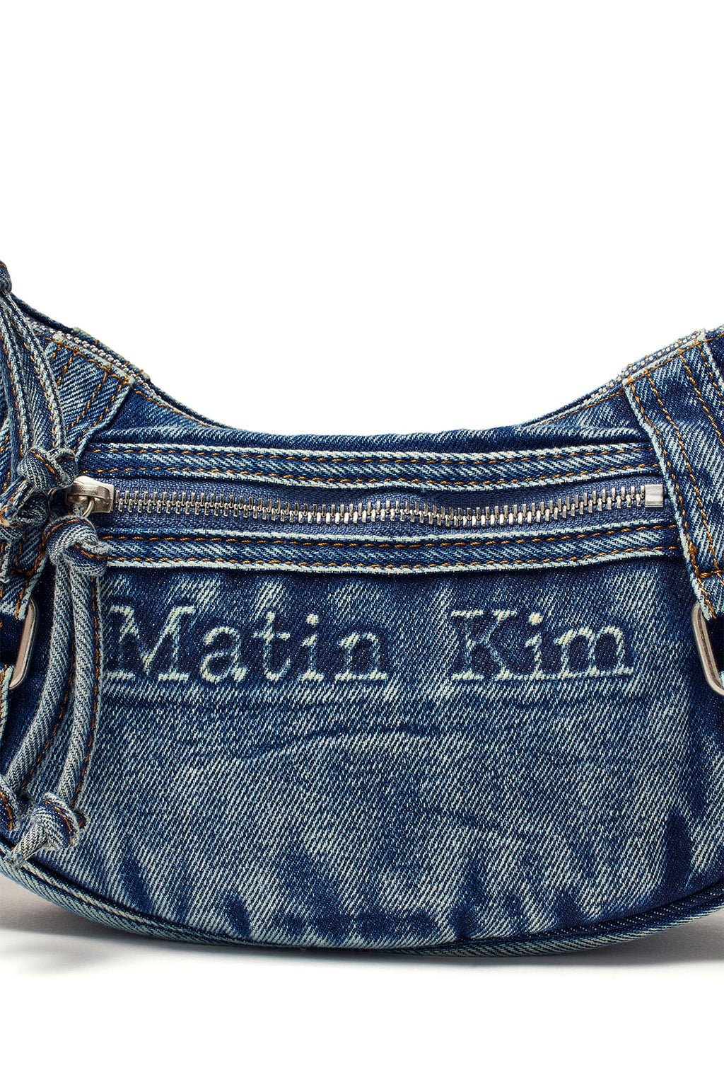 [matinkim] MATIN WASHED DENIM MINI HOBO BAG IN BLUE