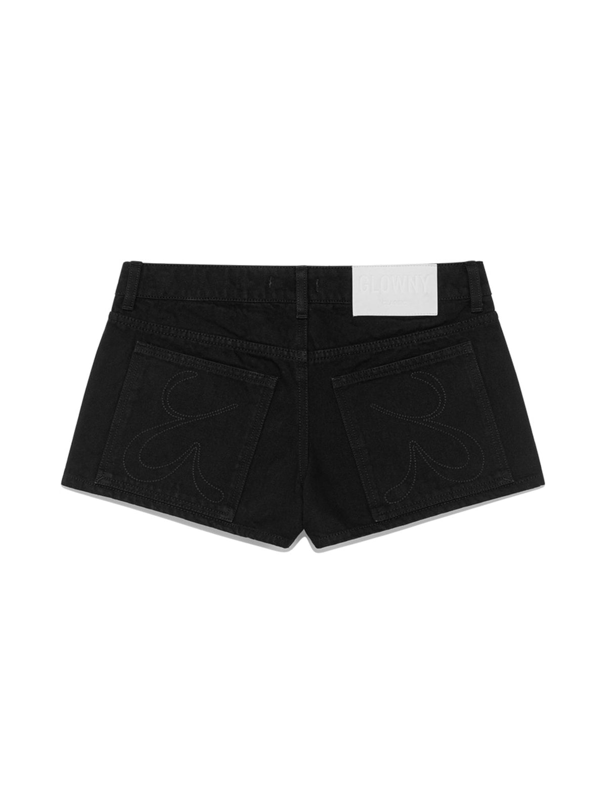 GLOWNY The Rachel Denim Shorts (Black)