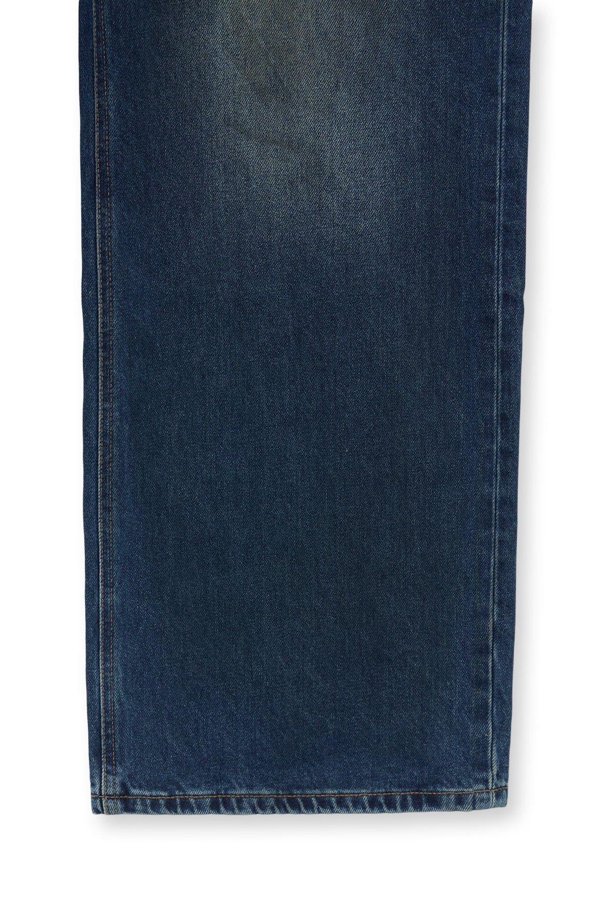 [matinkim] DIRTY WASHED DENIM PANTS FOR MEN IN BLUE