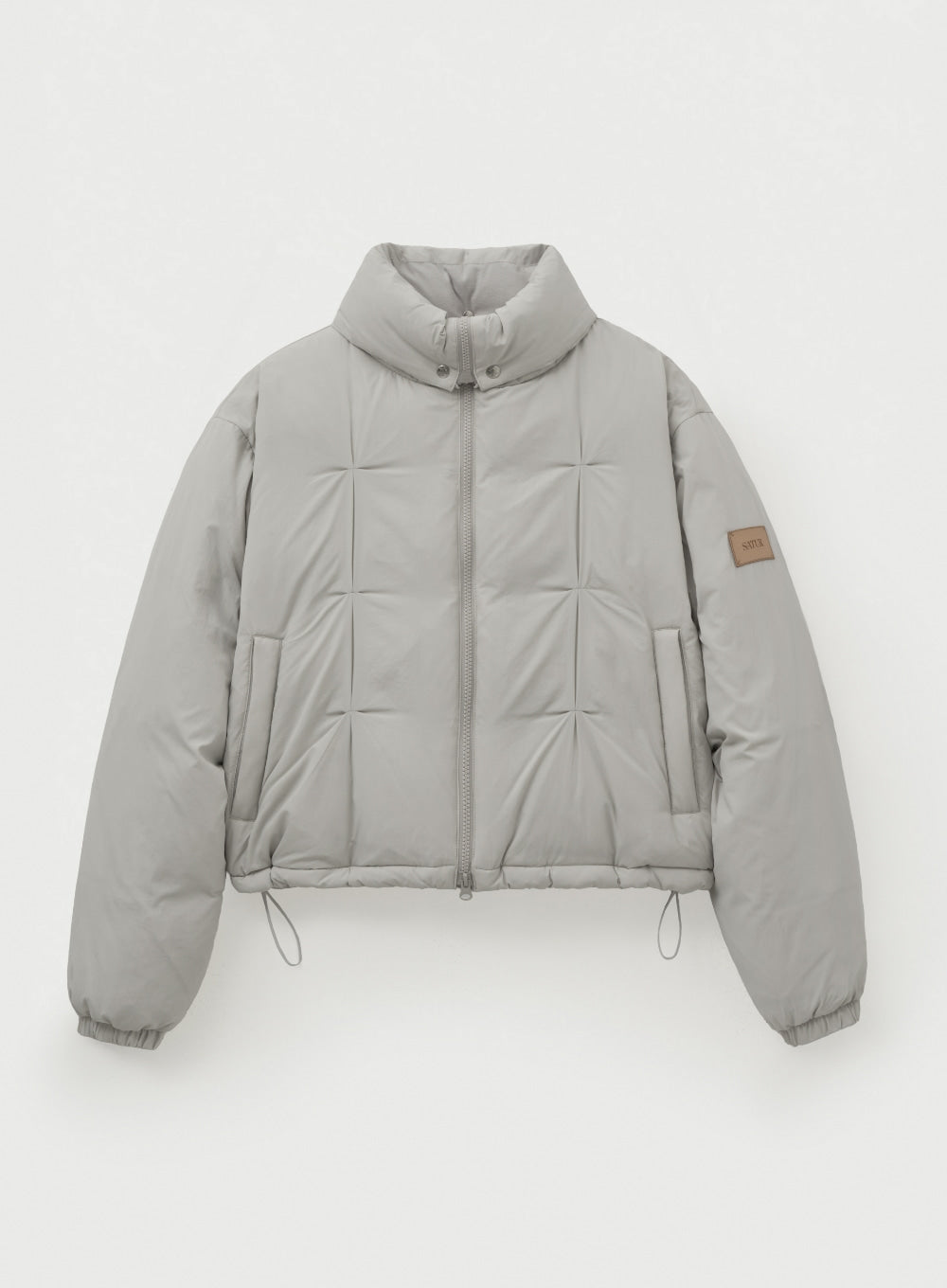 [satur] (W) Orta Nylon 2-Way Collar Duck Down Padding - Gray