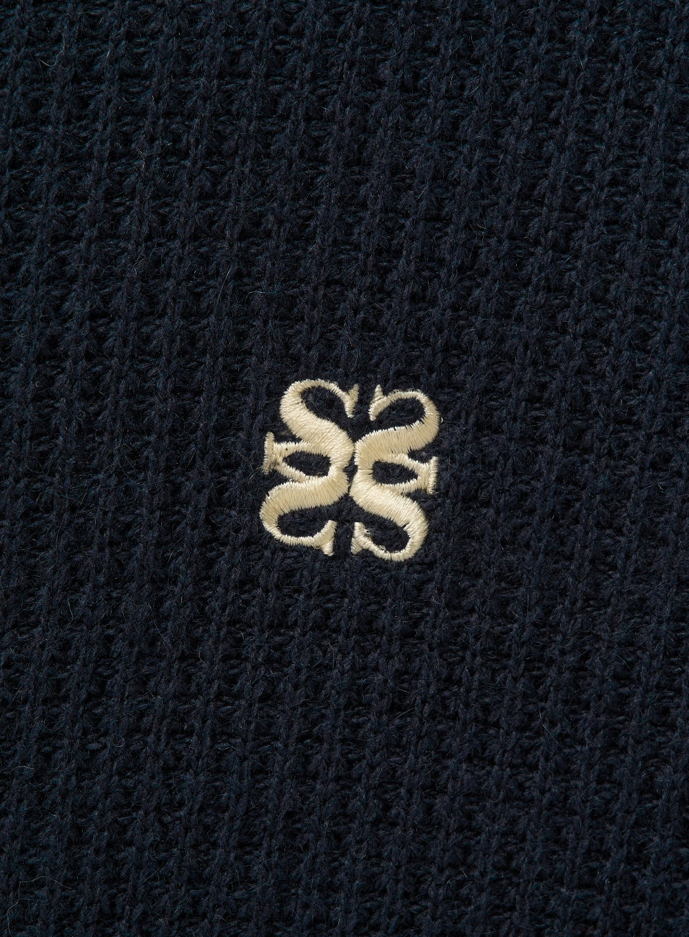 [satur] (W) Bluff Raccoon Collar Knit Cardigan - Navy