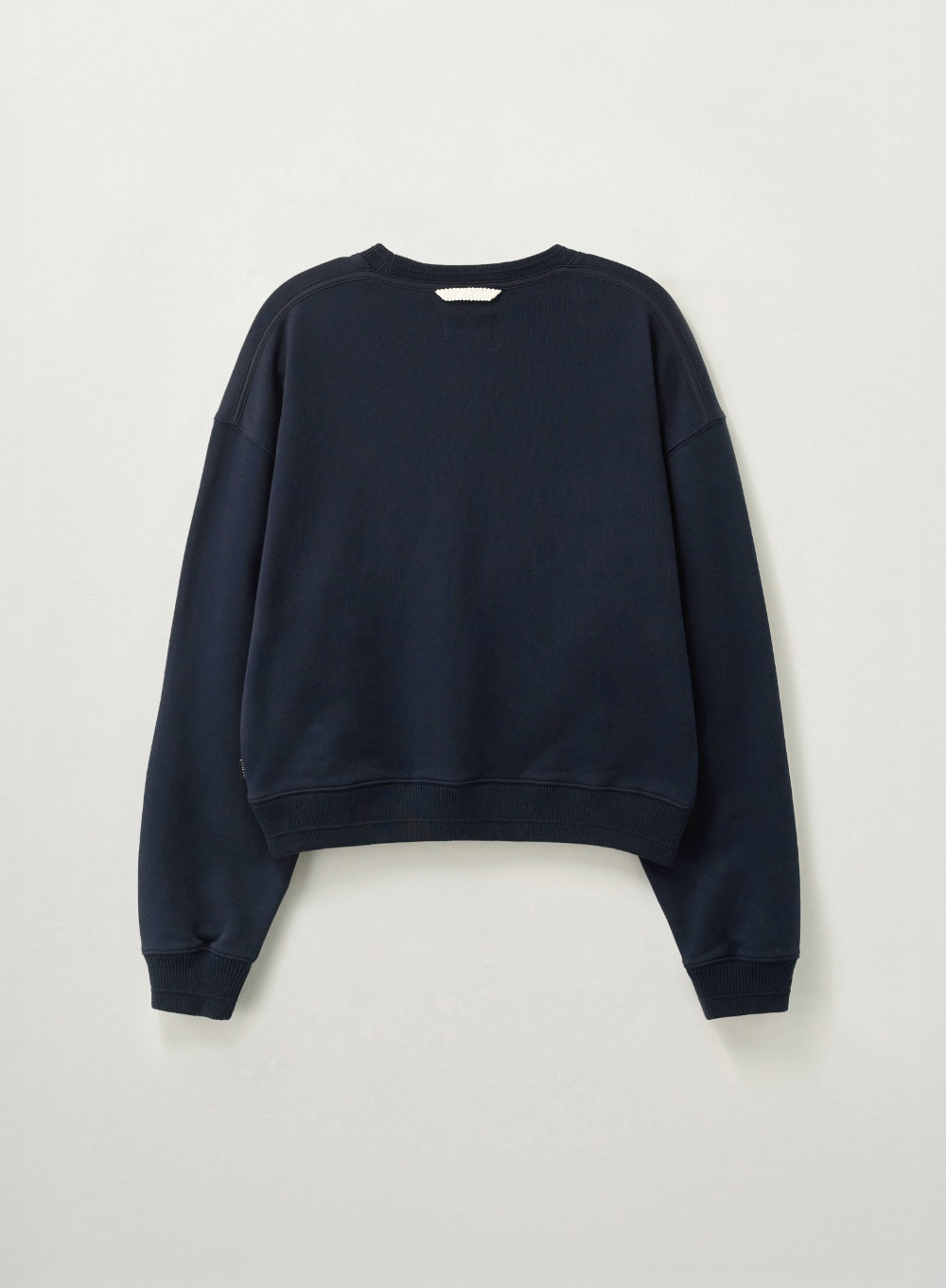 [satur] (W) Loren Small Logo Basic Crop Sweatshirt - Navy