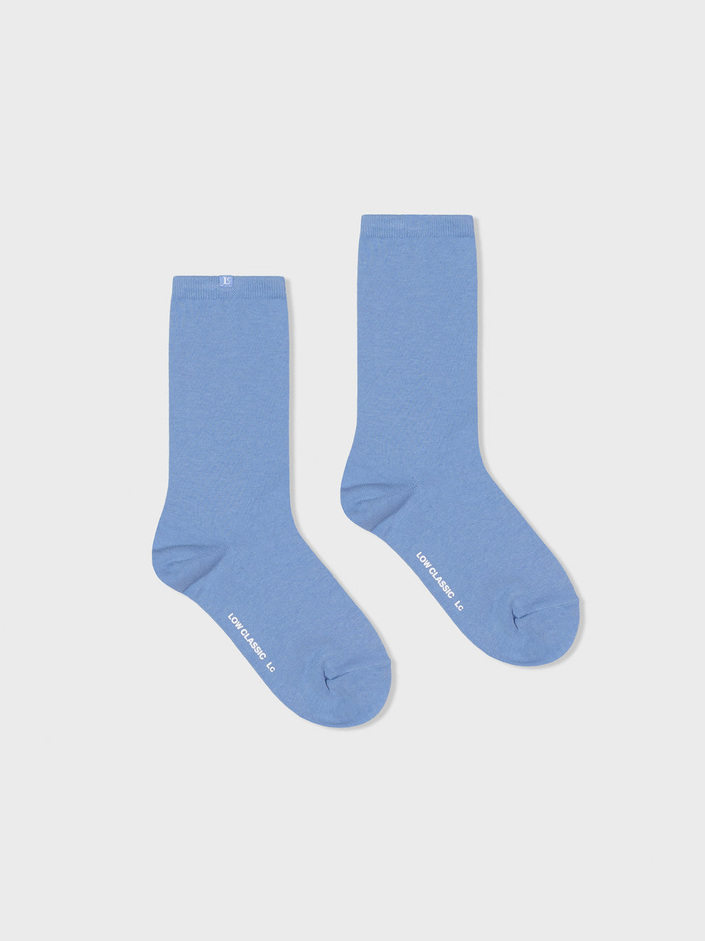 [Low Classic] Cotton Midi Socks_Blue