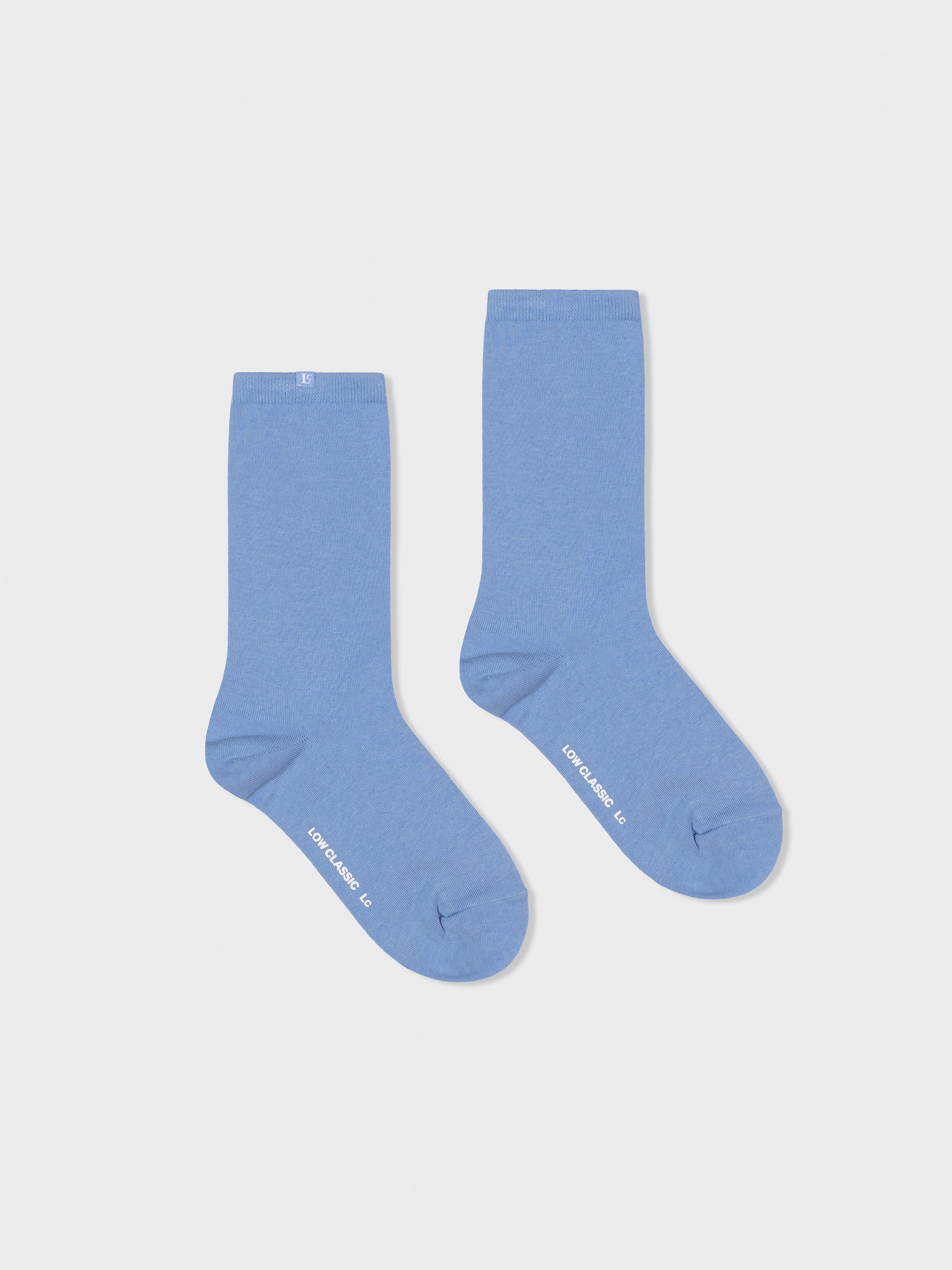 [Low Classic] Cotton Midi Socks_Blue