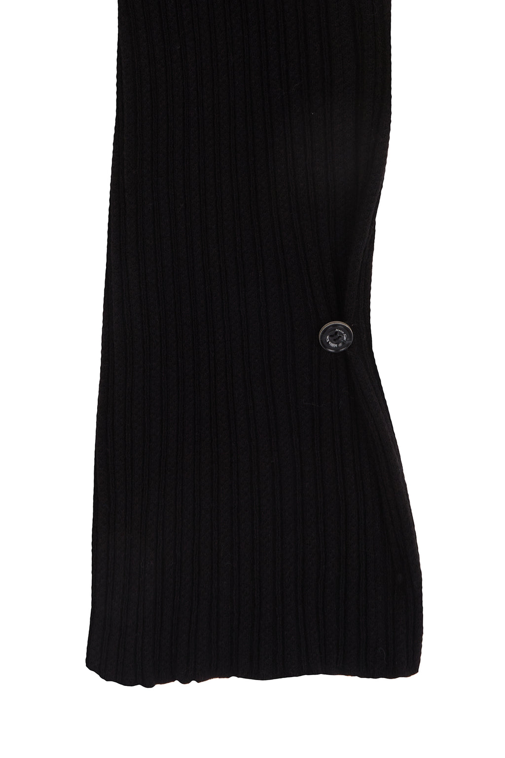 [matinkim] LAYERED KNIT BOOTS CUT PANTS IN BLACK