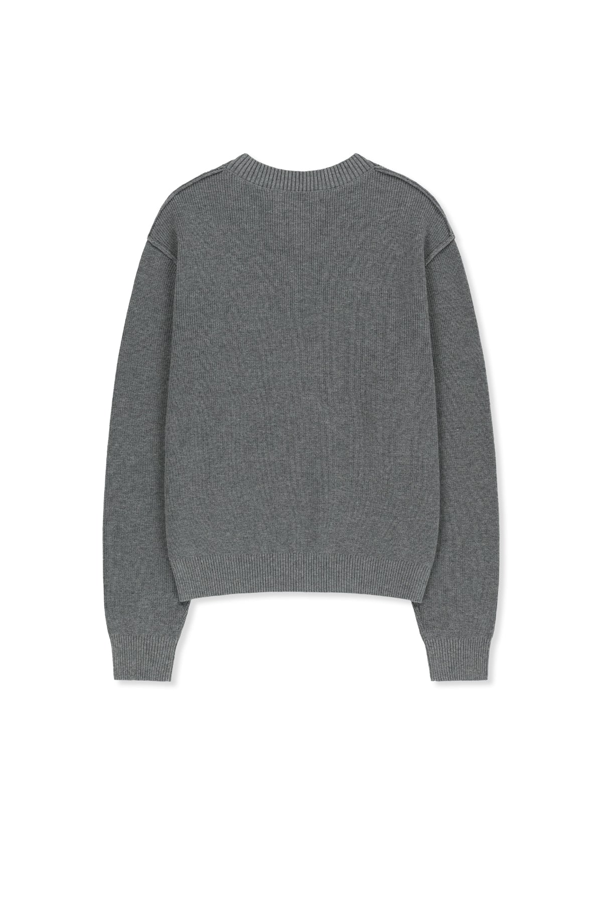 Matinkim Matin Applique Logo Knit Pullover IN Grey