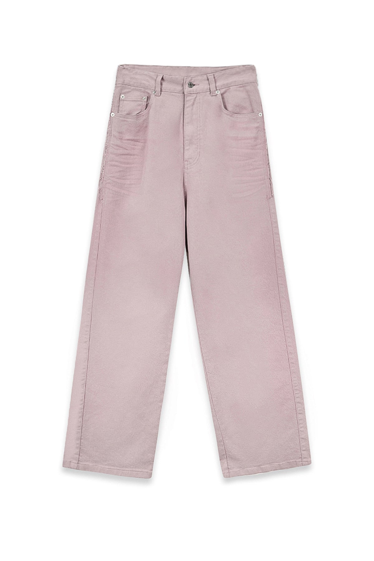Matinkim Color Point Washed Denim Pants IN Pink