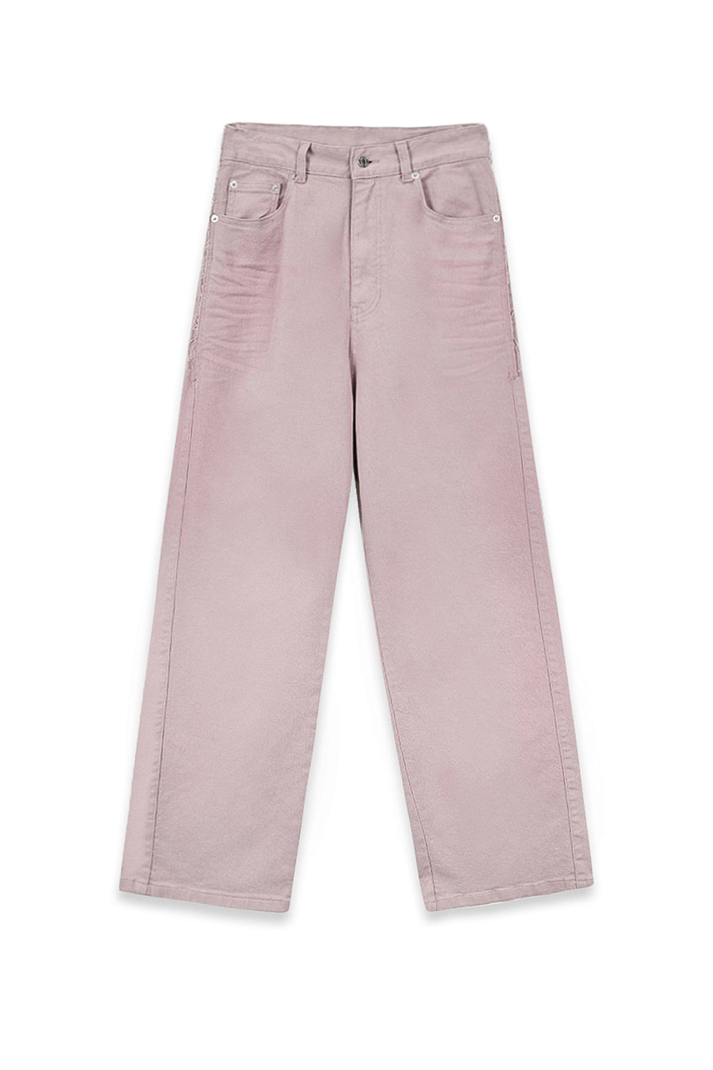 Matinkim Color Point Washed Denim Pants IN Pink