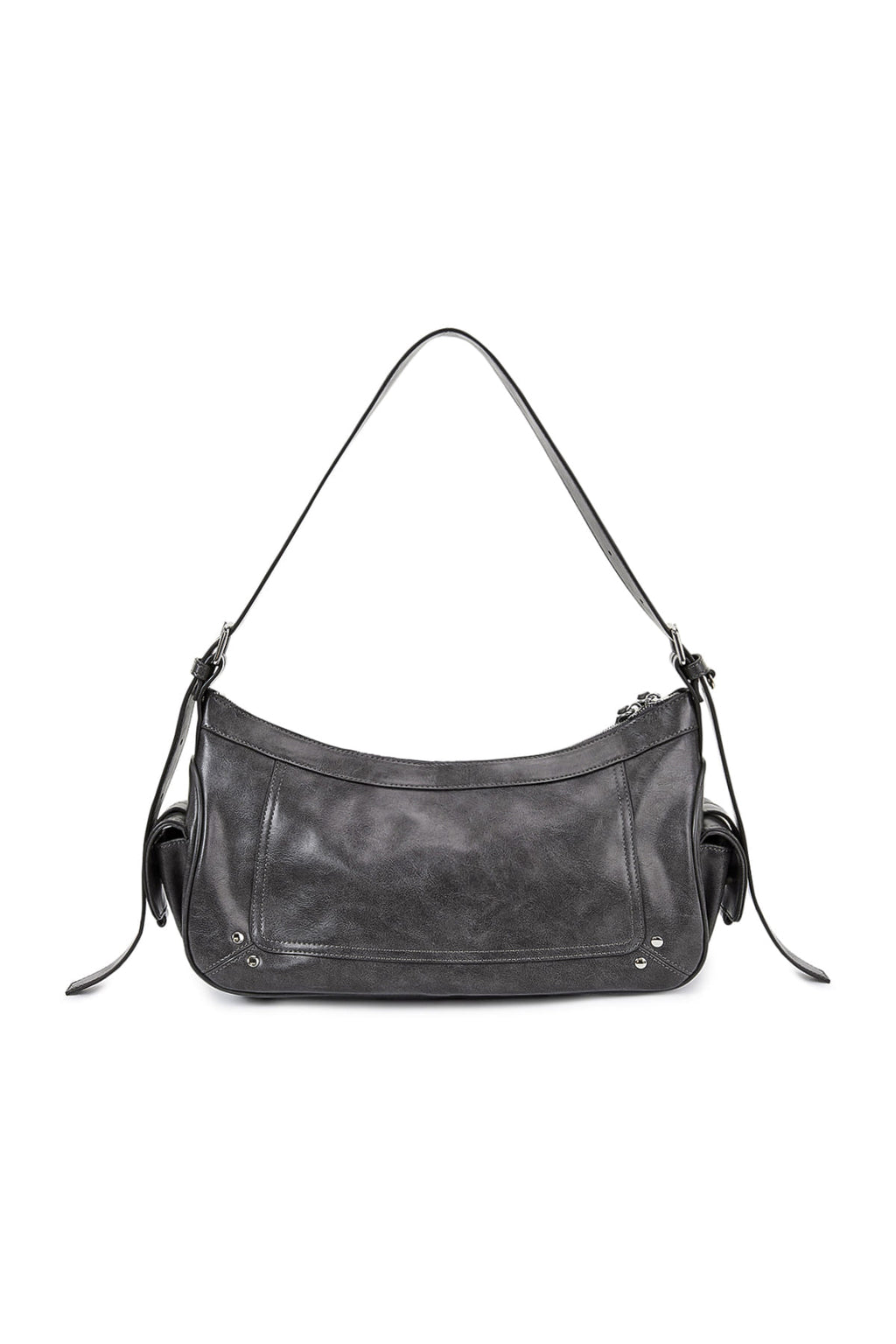 [matinkim] RIVET POINT QUAD SHOULDER BAG IN CHARCOAL