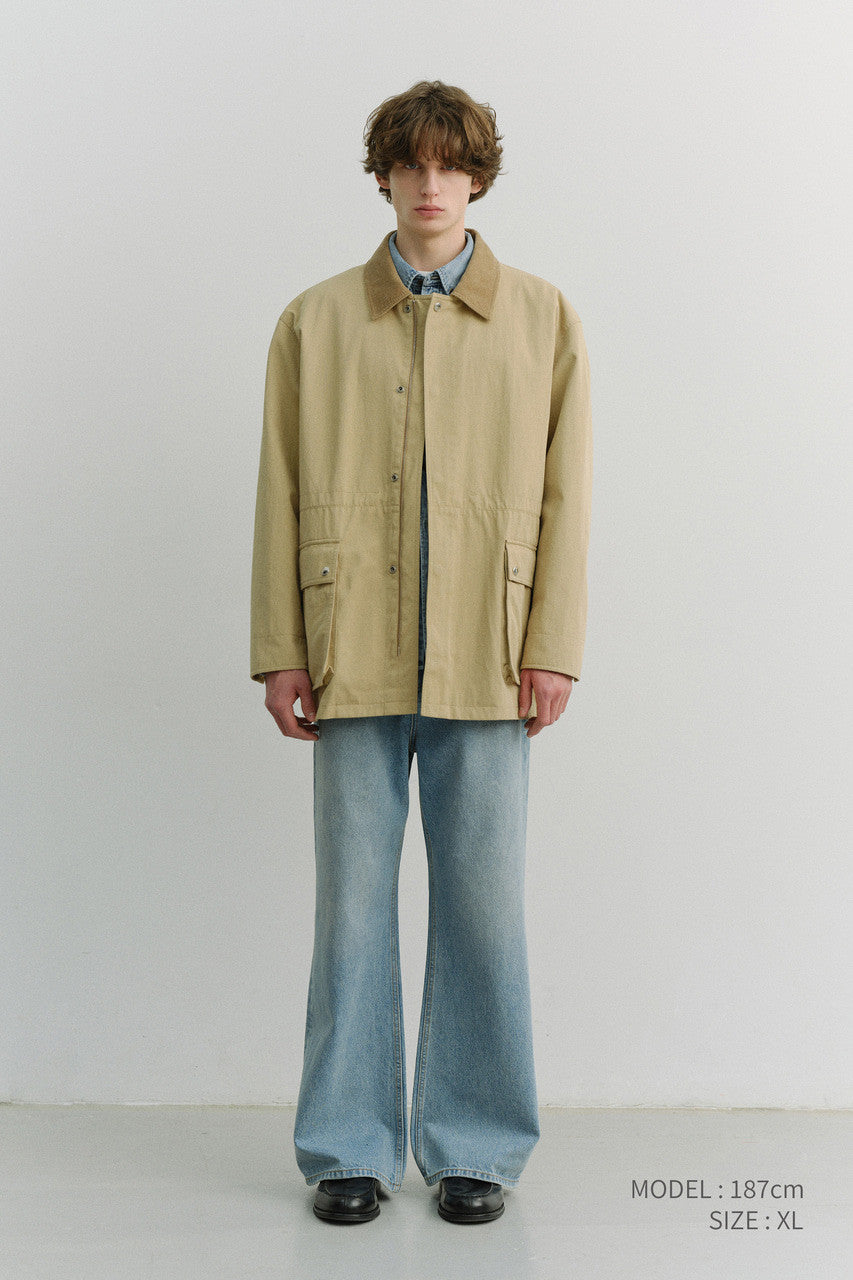 Dunst Unisex Cotton Chore Jacket Beige