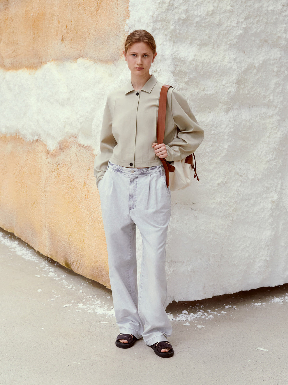Low Classic Pinched Shirt Jacket Beige