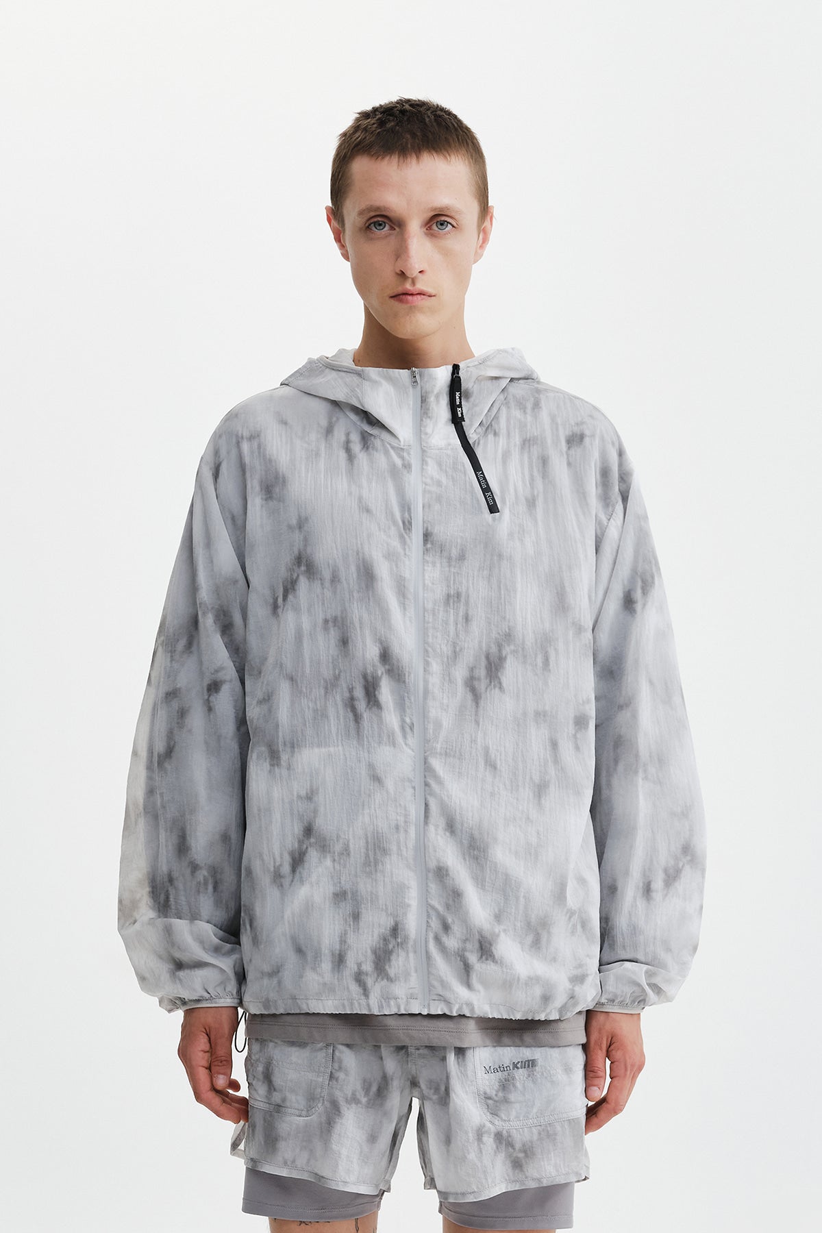 Matinkim Matin Pace Reflective Logo Windbreaker IN Light Grey