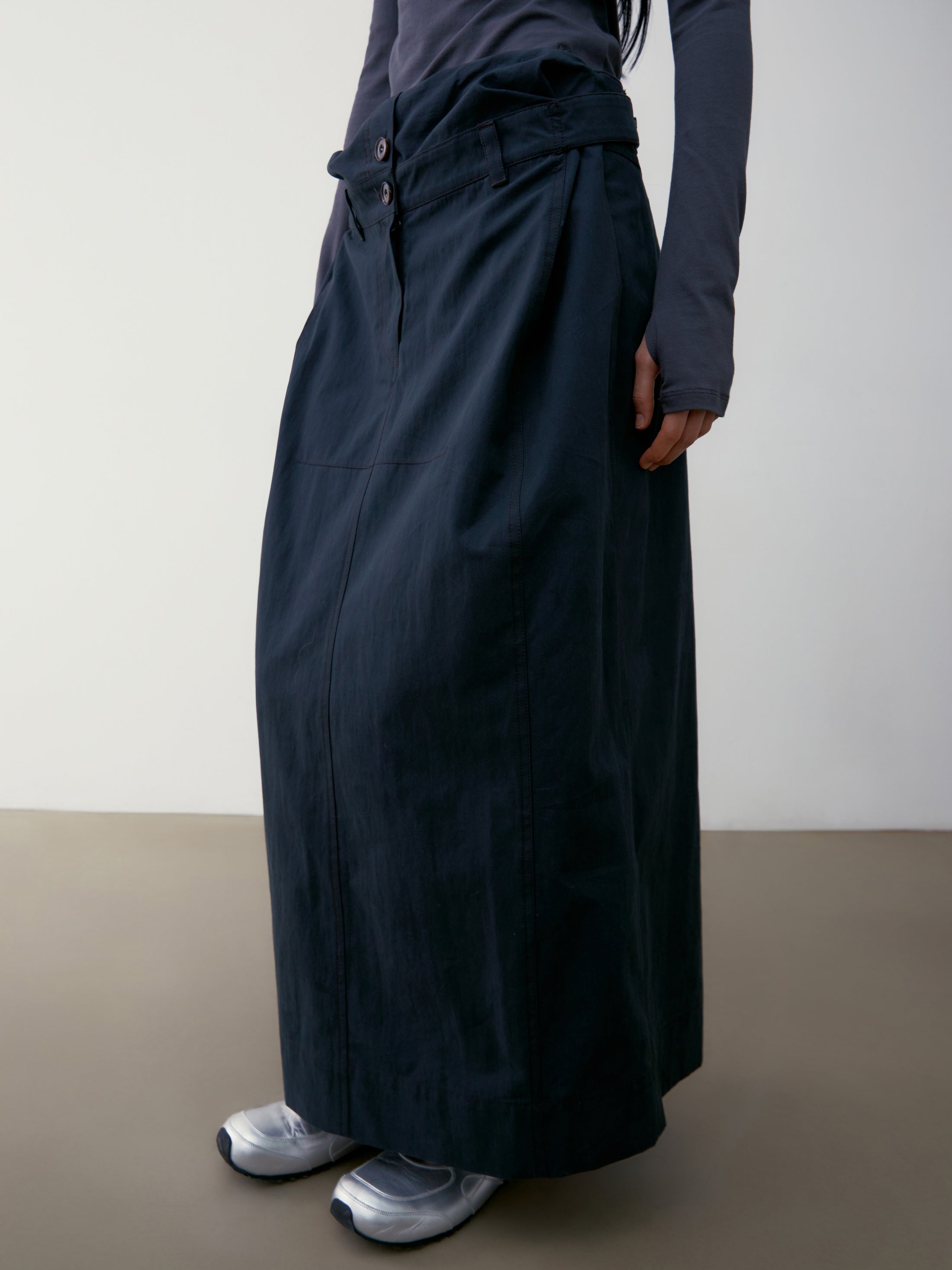 [low_classic] DOUBLE WAIST LONG SKIRT
BLUE GREEN