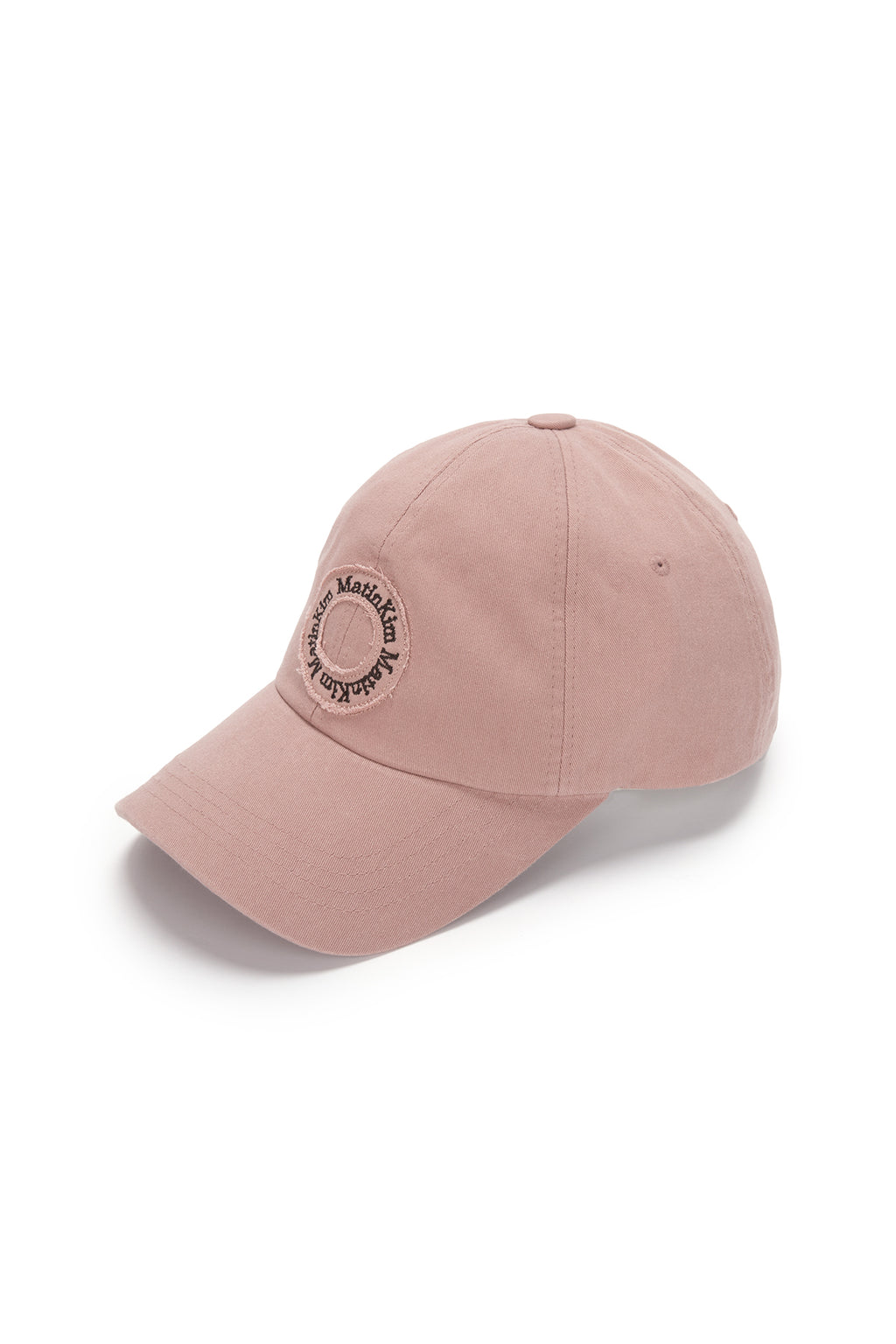 [matinkim] APPLIQUE CIRCLE LOGO BALL CAP IN PINK