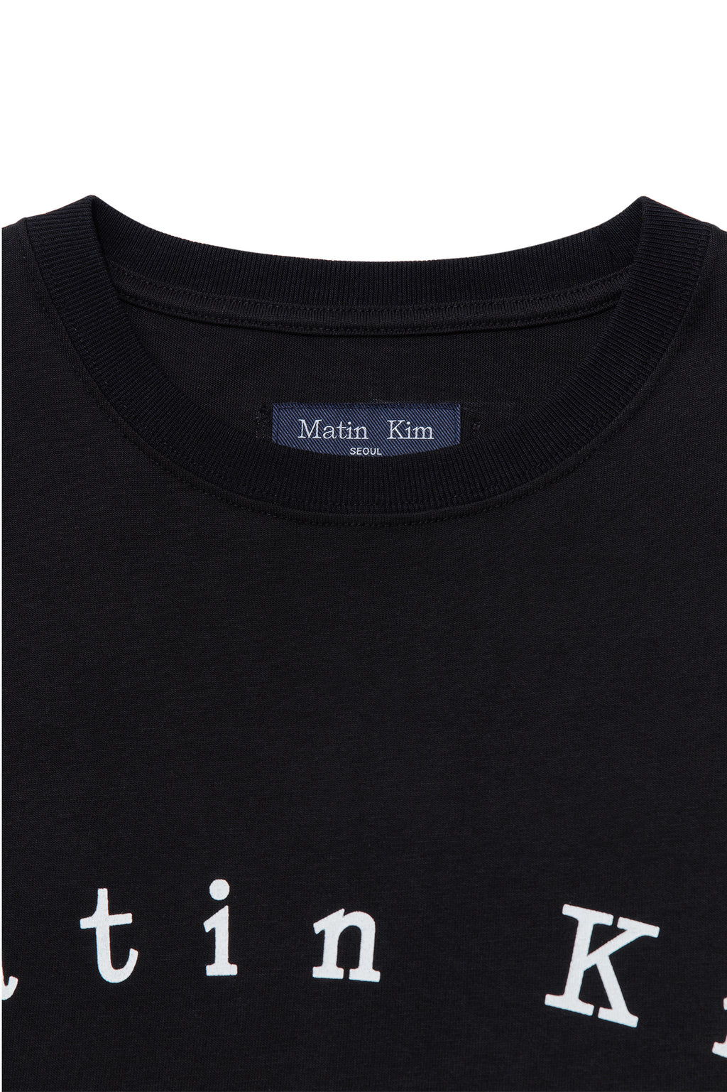 [matinkim] MINIMAL ARCH LOGO TOP FOR MEN IN BLACK