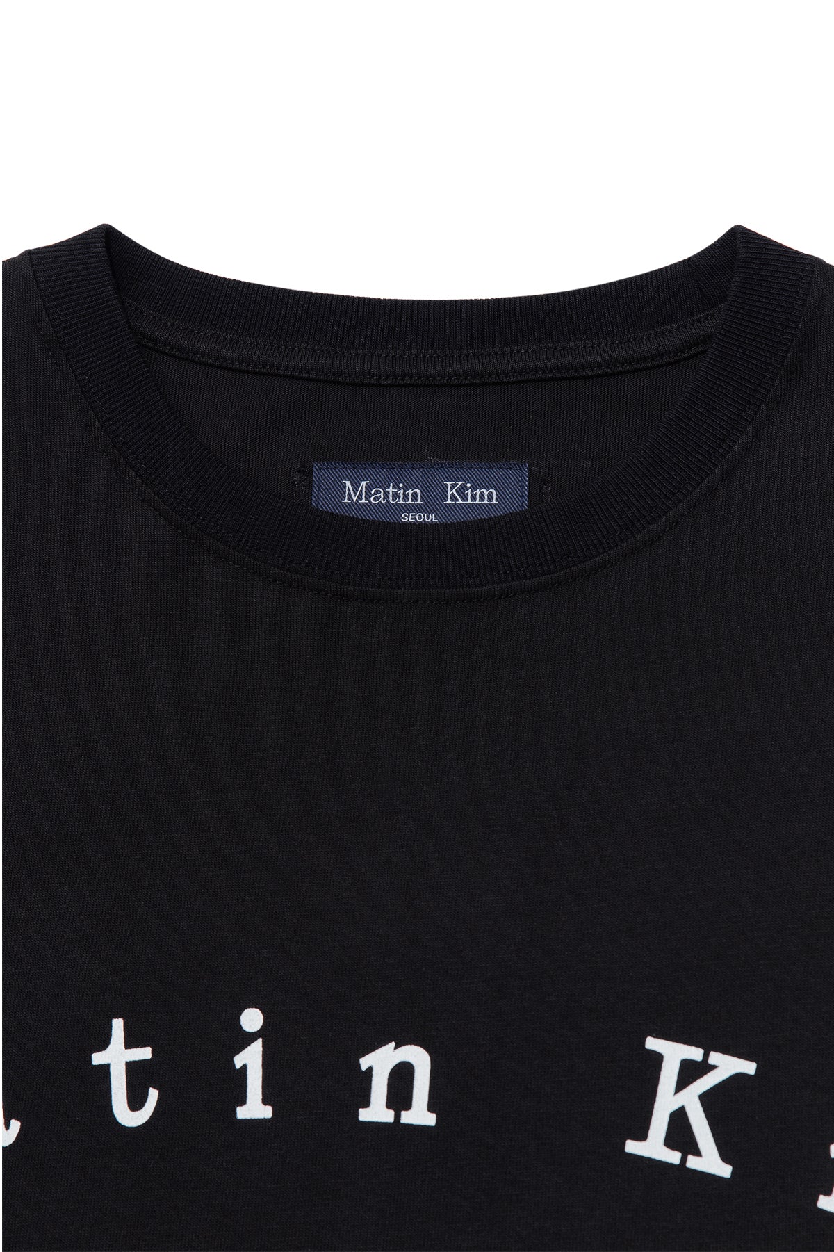 [matinkim] MINIMAL ARCH LOGO TOP FOR MEN IN BLACK