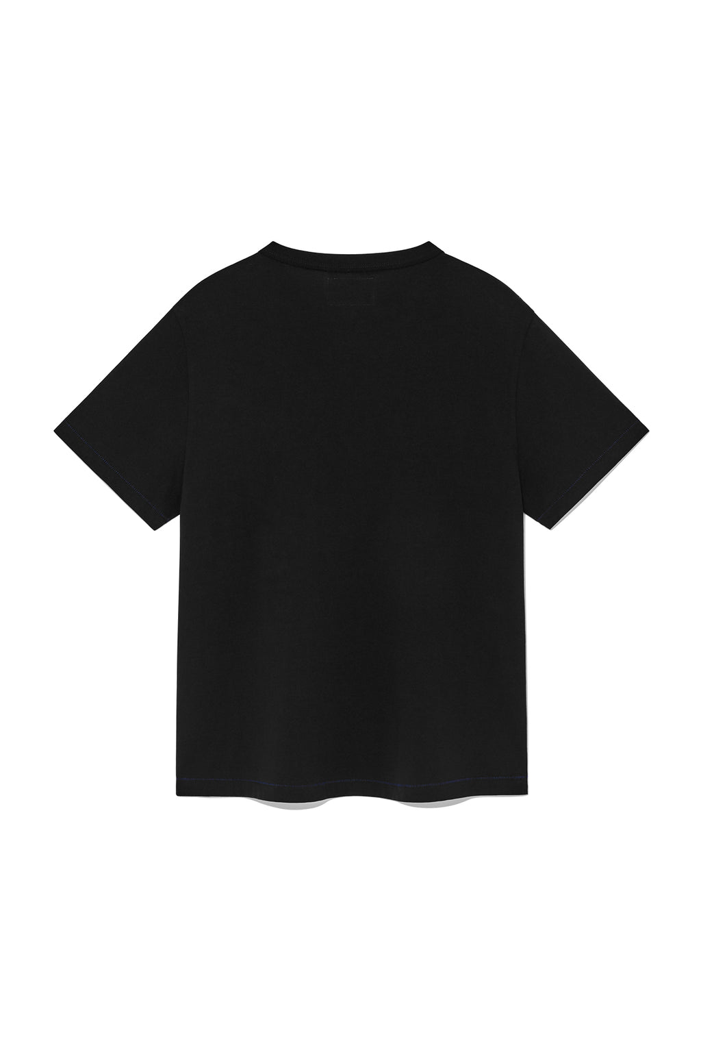 [matinkim] FLOWER APPLIQUE LOGO TOP IN BLACK