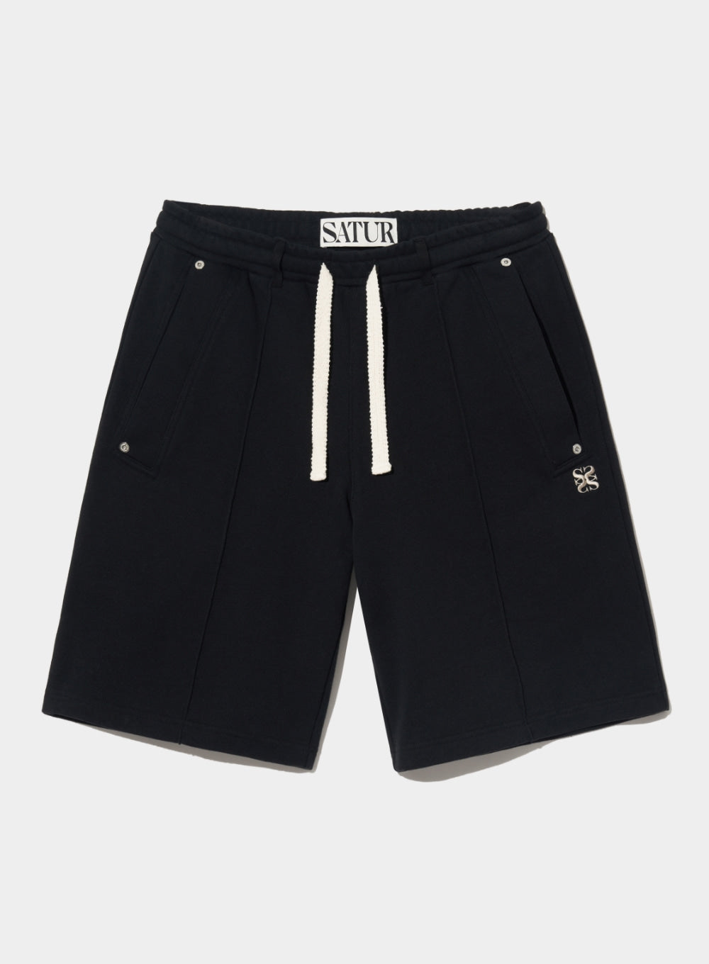 [satur] Teo Cotton Bermuda Pants - Resort Black
