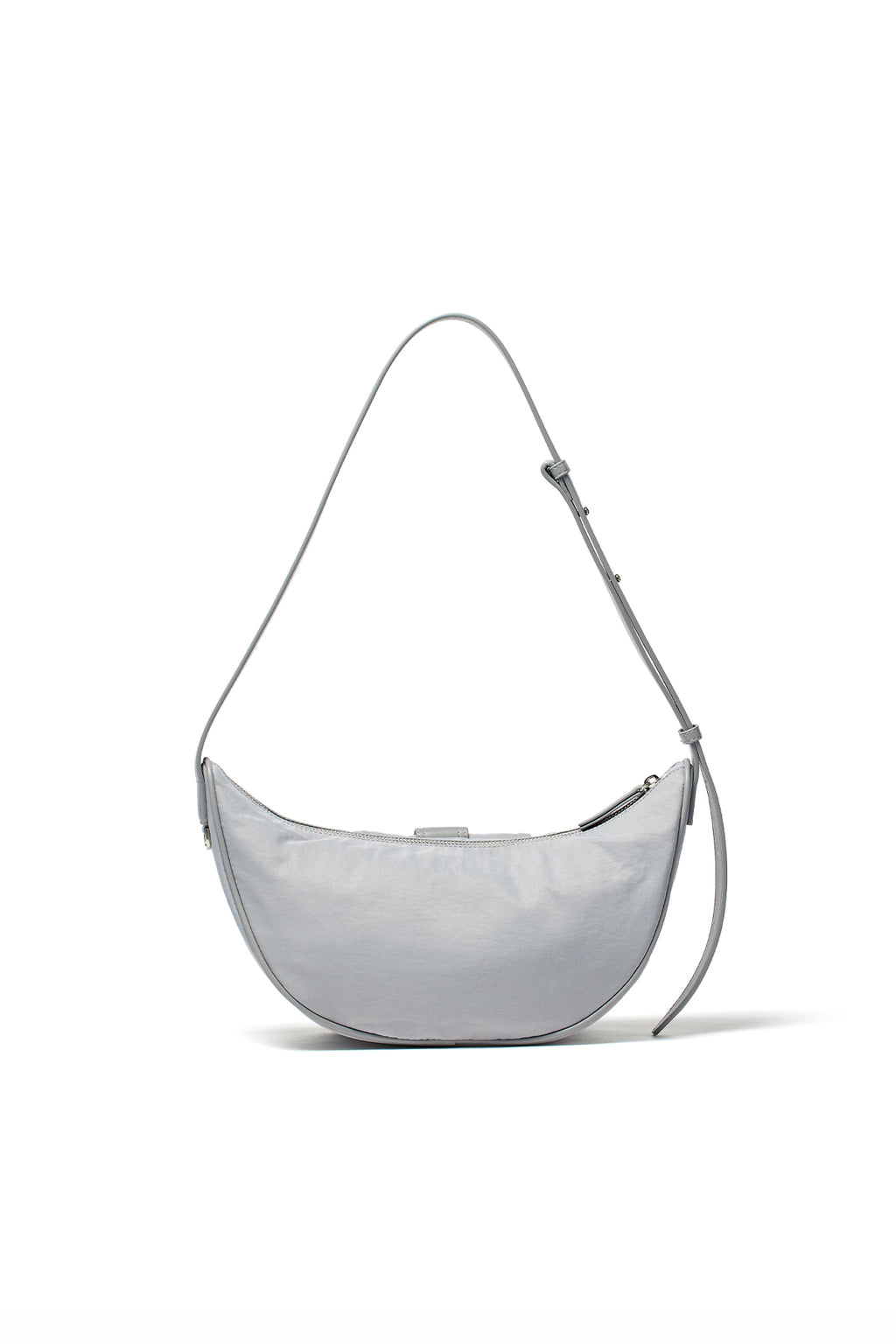 [matinkim] BUCKLE HOBO BAG IN LIGHT GREY