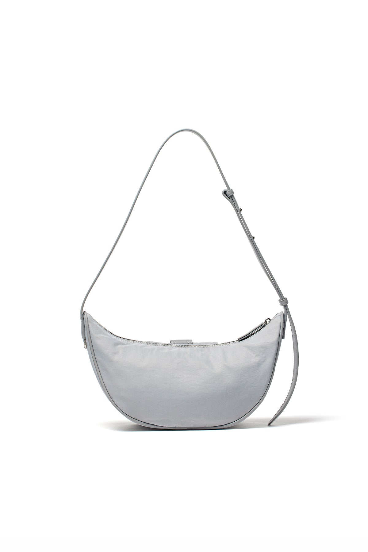 [matinkim] BUCKLE HOBO BAG IN LIGHT GREY