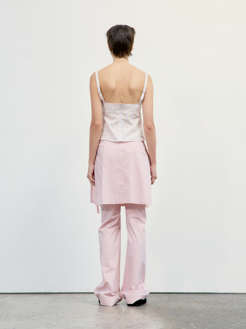 Low Classic New Layered Wrap Skirt Pants Light Pink