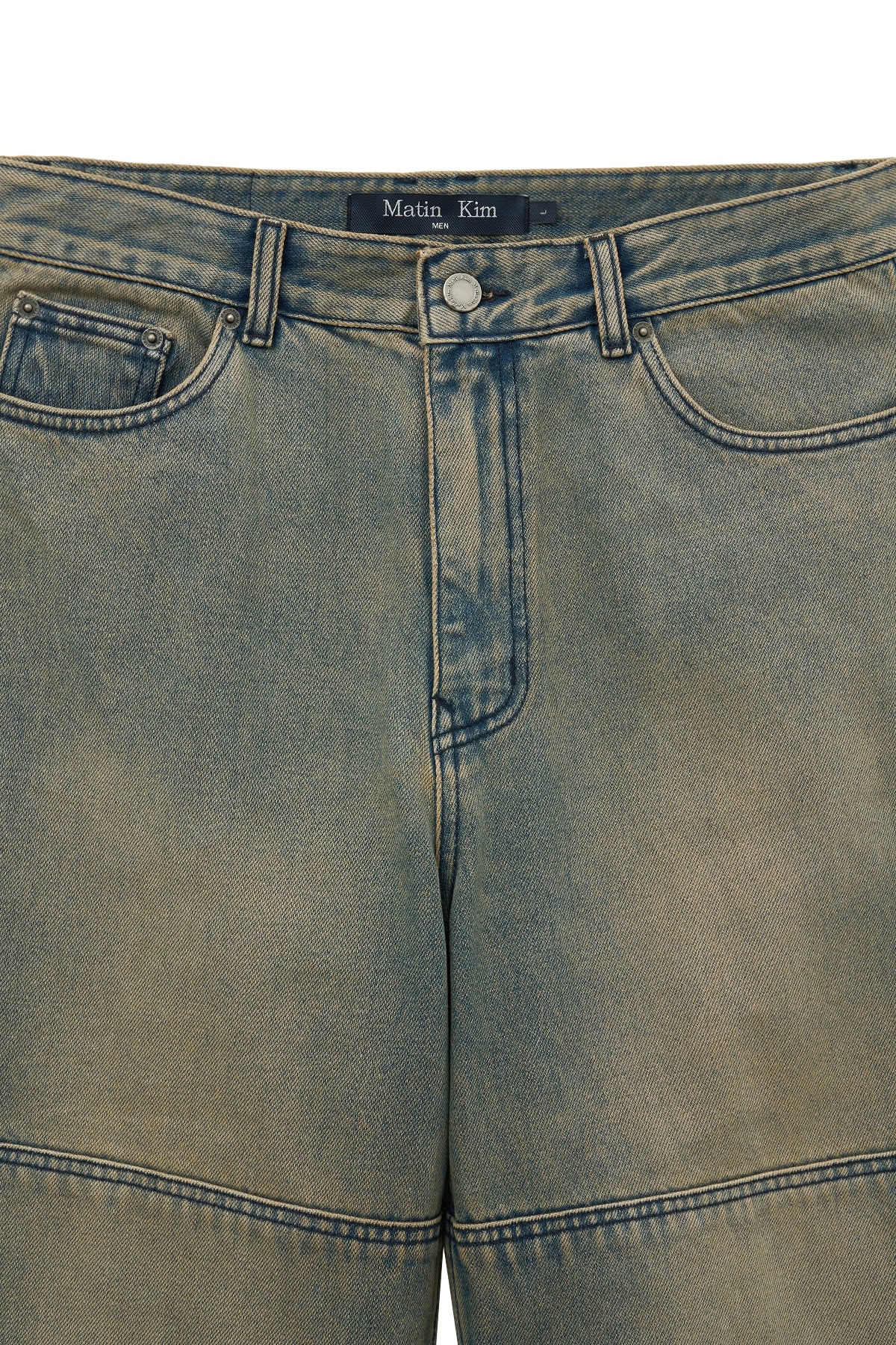 [matinkim] WESTERN DETAIL DENIM PANTS FOR MEN IN BLUE