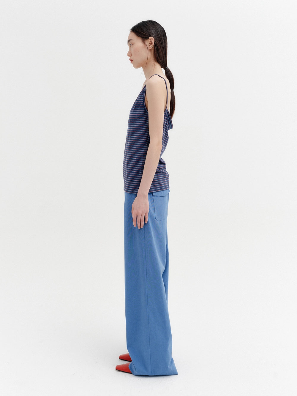 EENK Embroidered Detail Pocket Pants - Blue