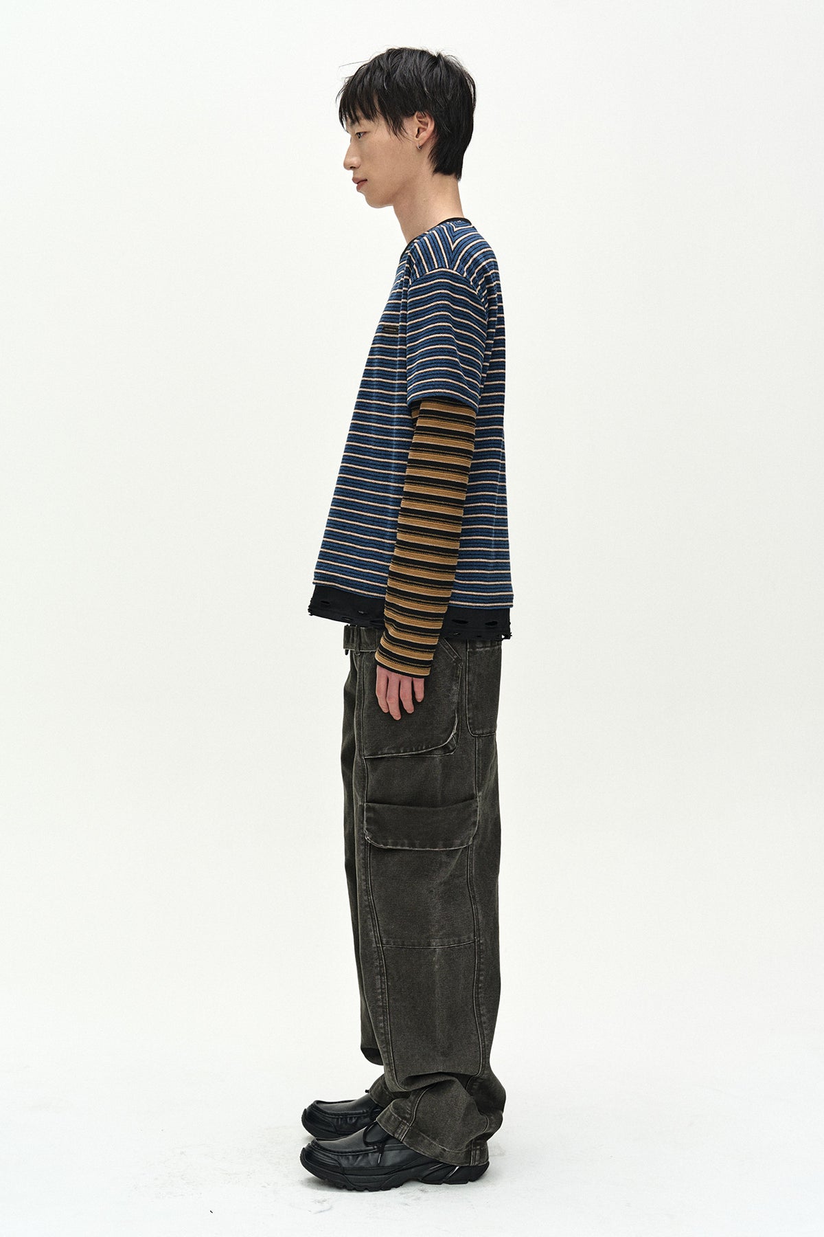 Andersson Bell Unisex Stripe Layered Long Sleeve T-Shirt