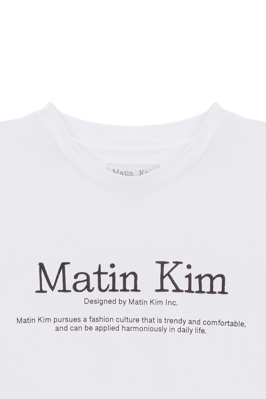 [matinkim] MATIN HERITAGE CROP TOP IN WHITE